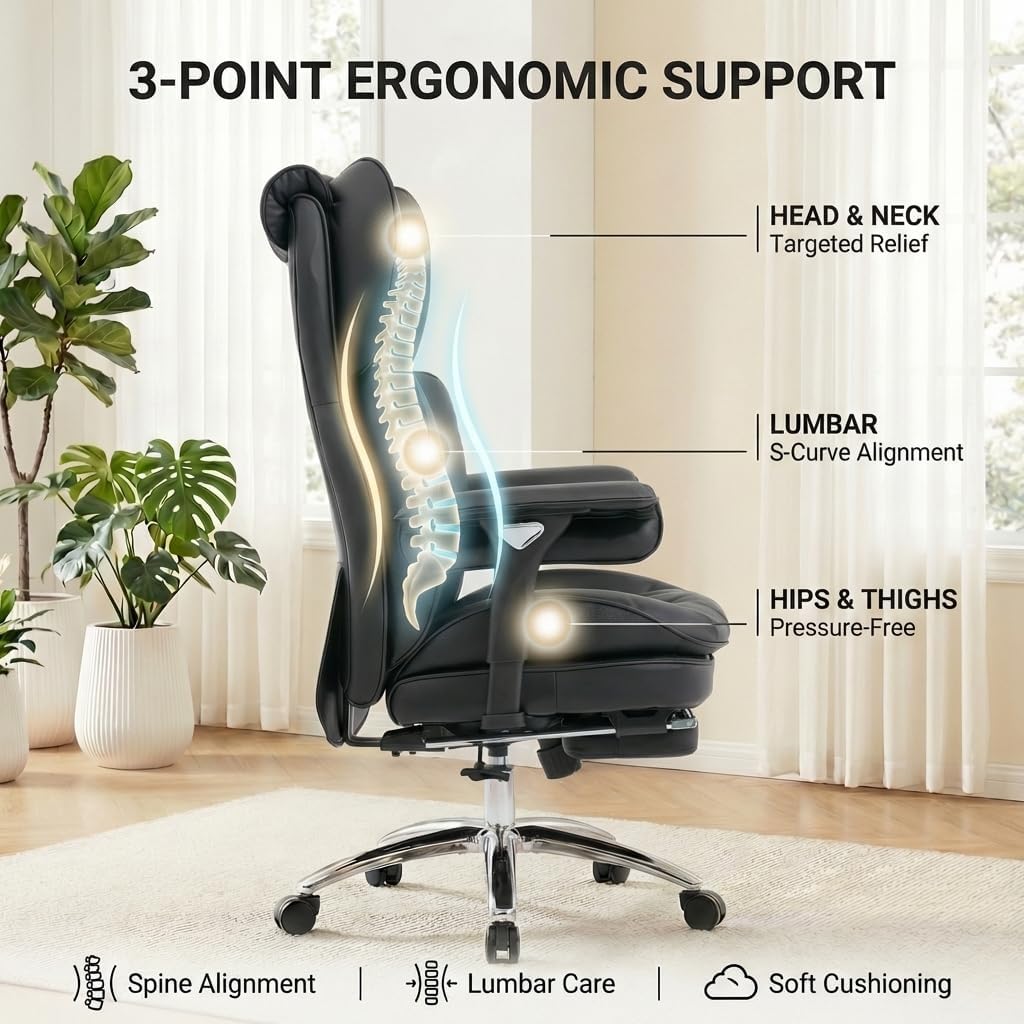 Detalle de ATMILD Big and Tall Office Chair, 400 lbs