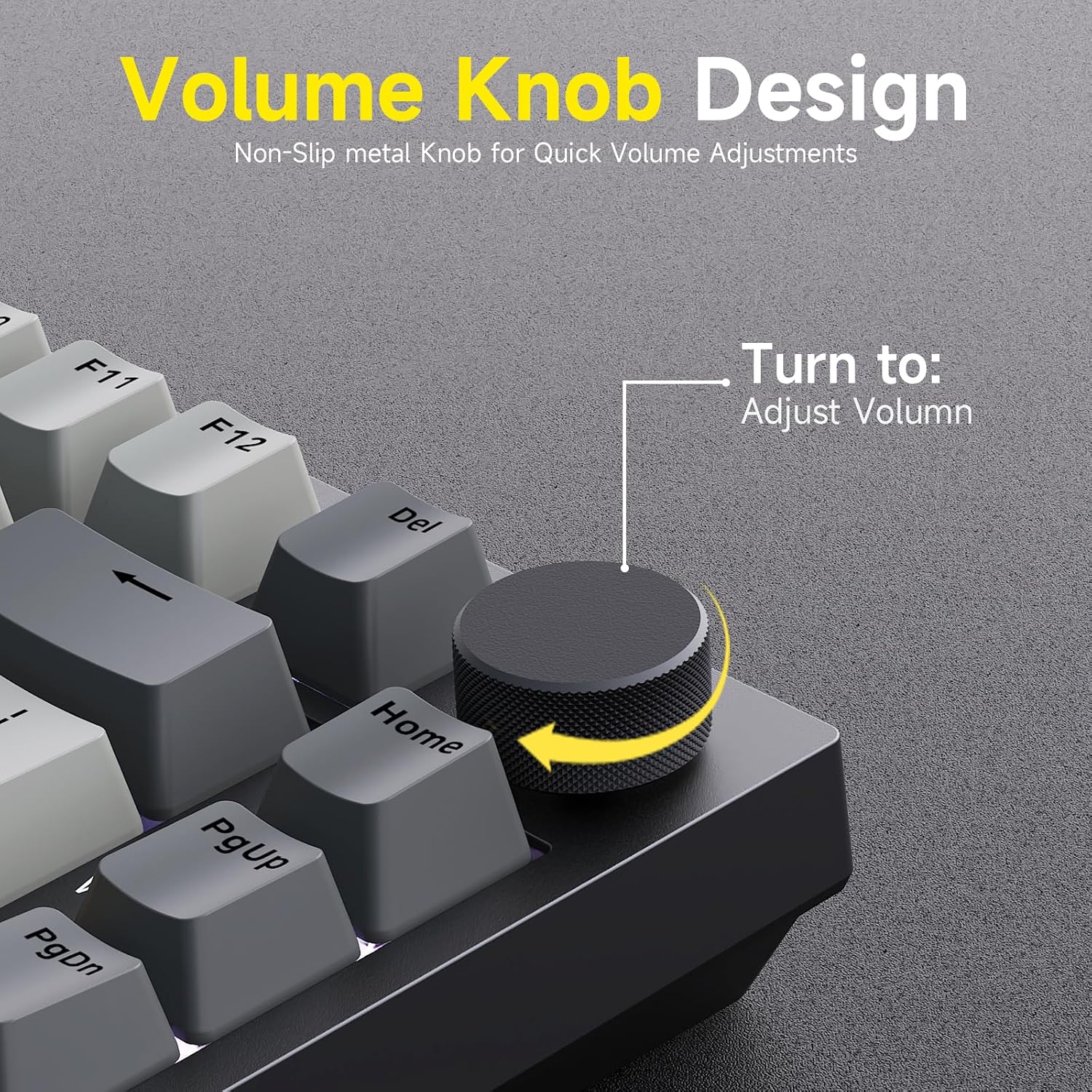 Thumbnail 2 de Ajazz AK820 75% Hot Swappable Mechanical Keyboard with Volume Knob