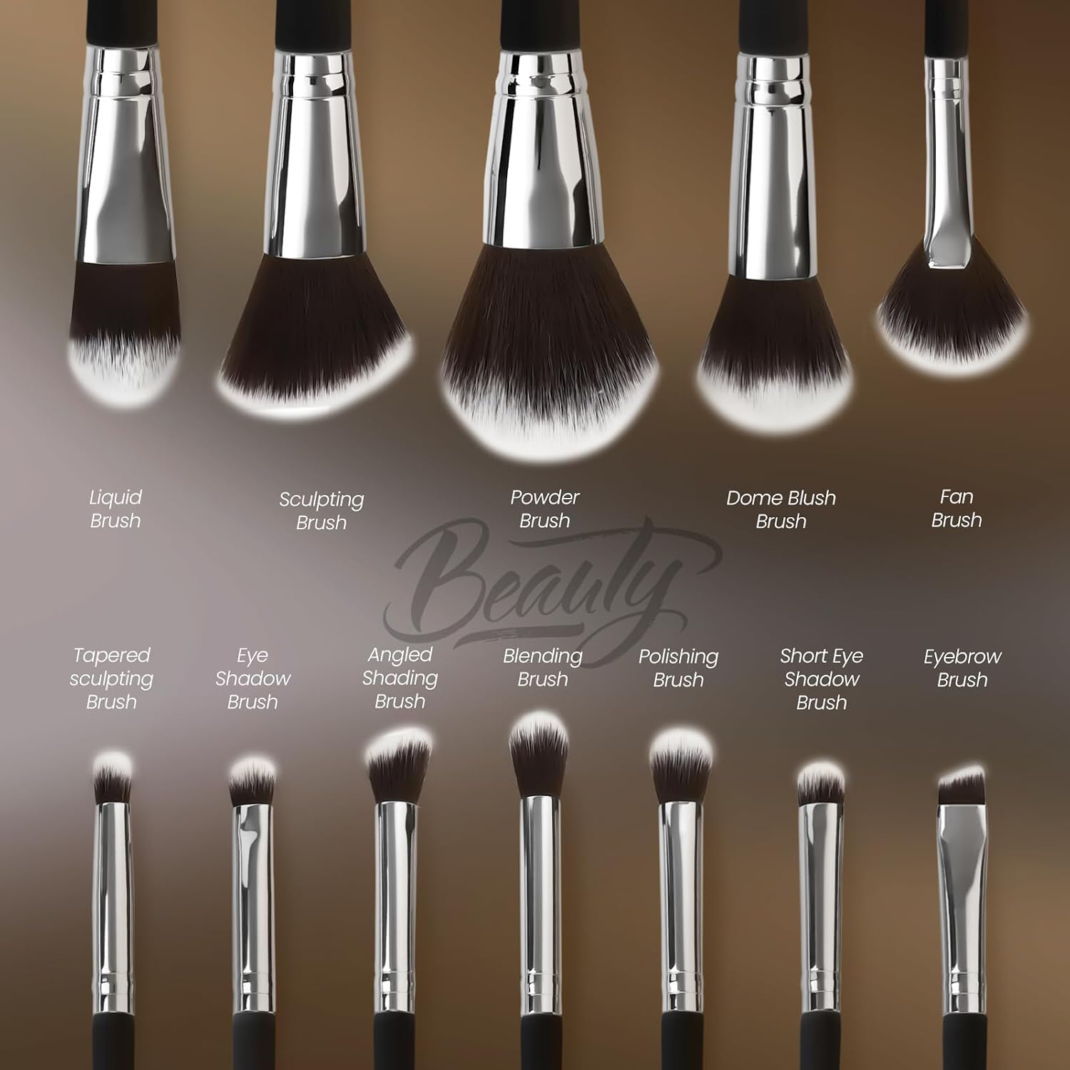 Thumbnail 3 de Celimait Makeup Brushes Set 12 pcs