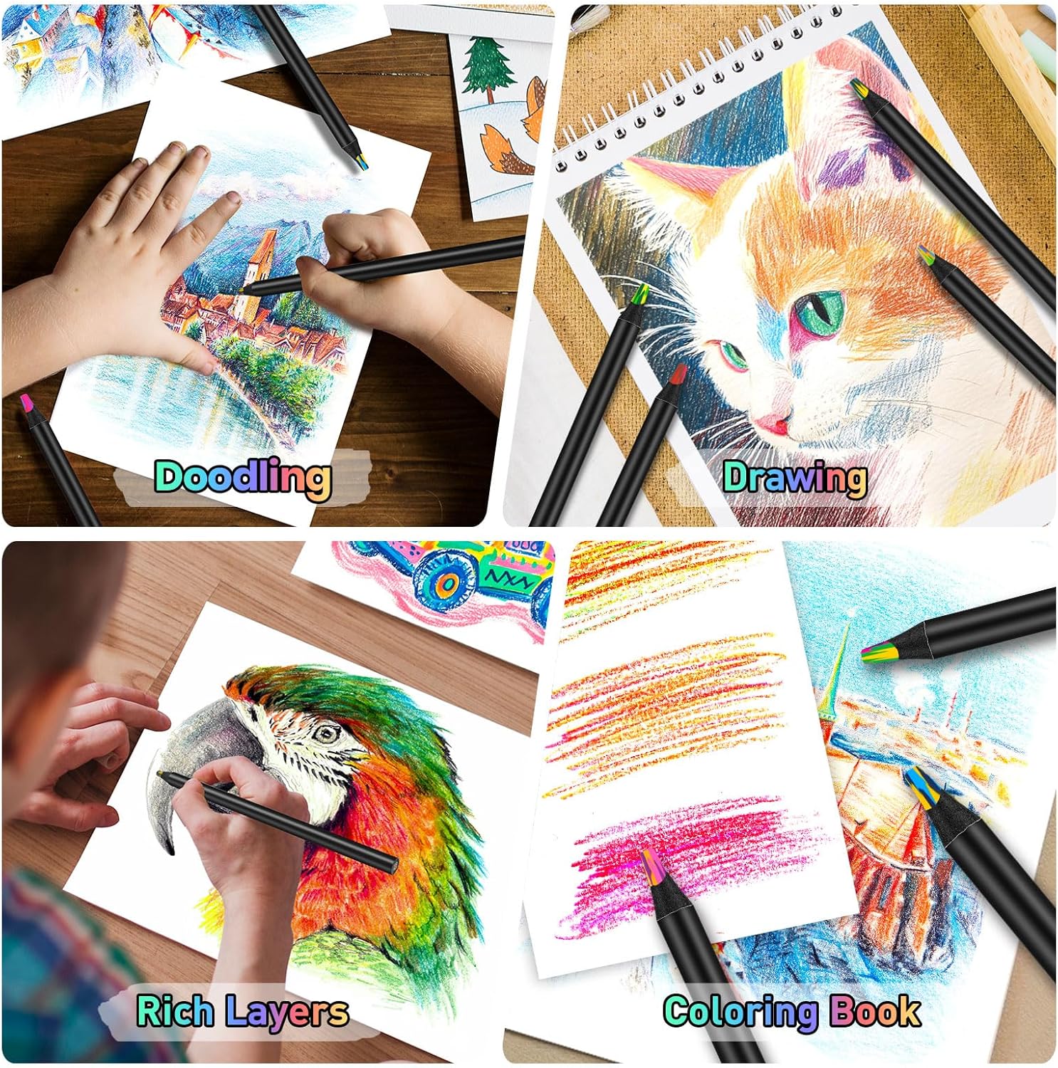 Thumbnail 2 de Lenski 12 Rainbow Pencils colouring set 🎨