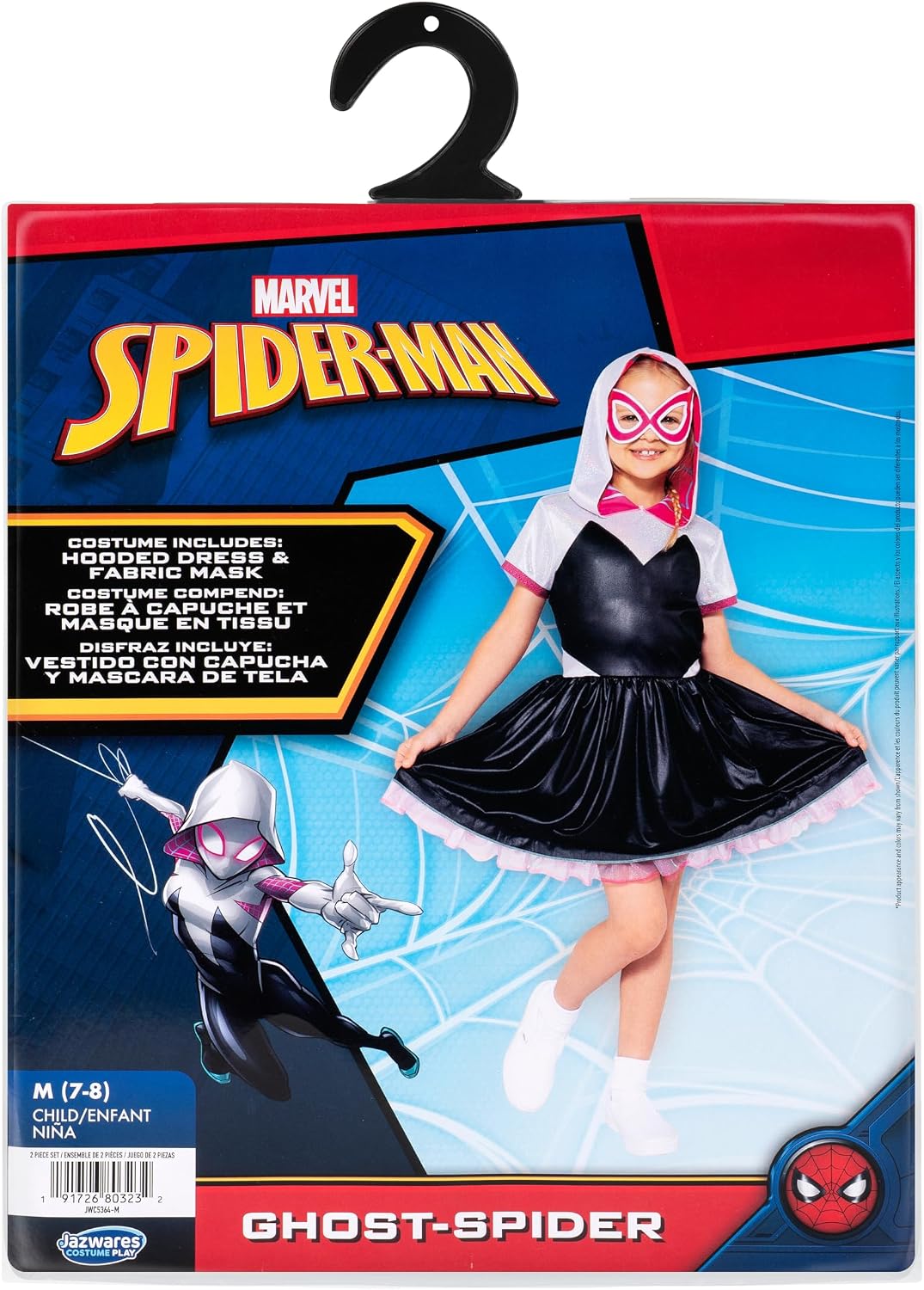Detalle 2 de MARVEL Ghost Spider Youth Dress 🎭