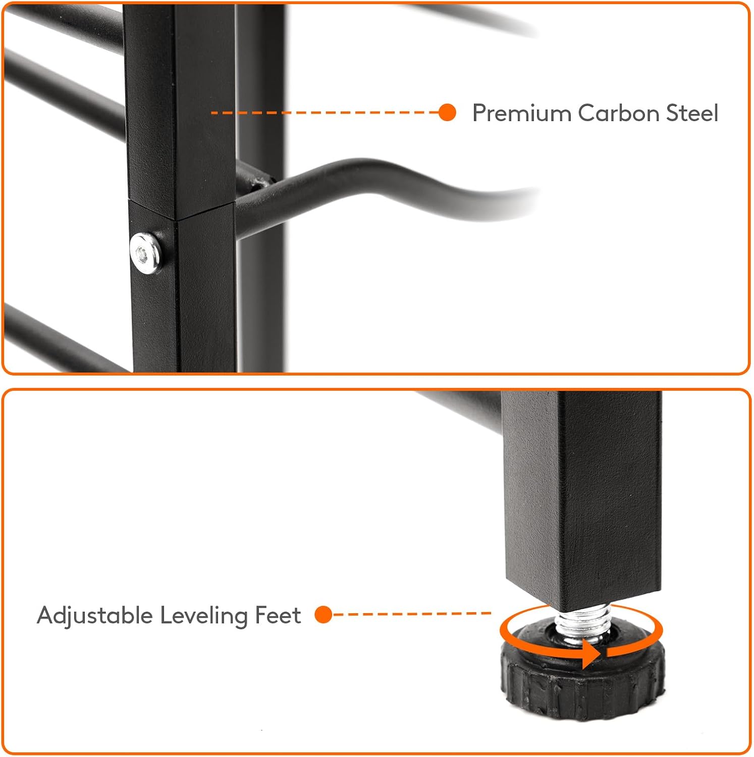Detalle 2 de Lifewit Water Bottle Holder, 6-Slot Rack for 19L Bottles, Black Steel