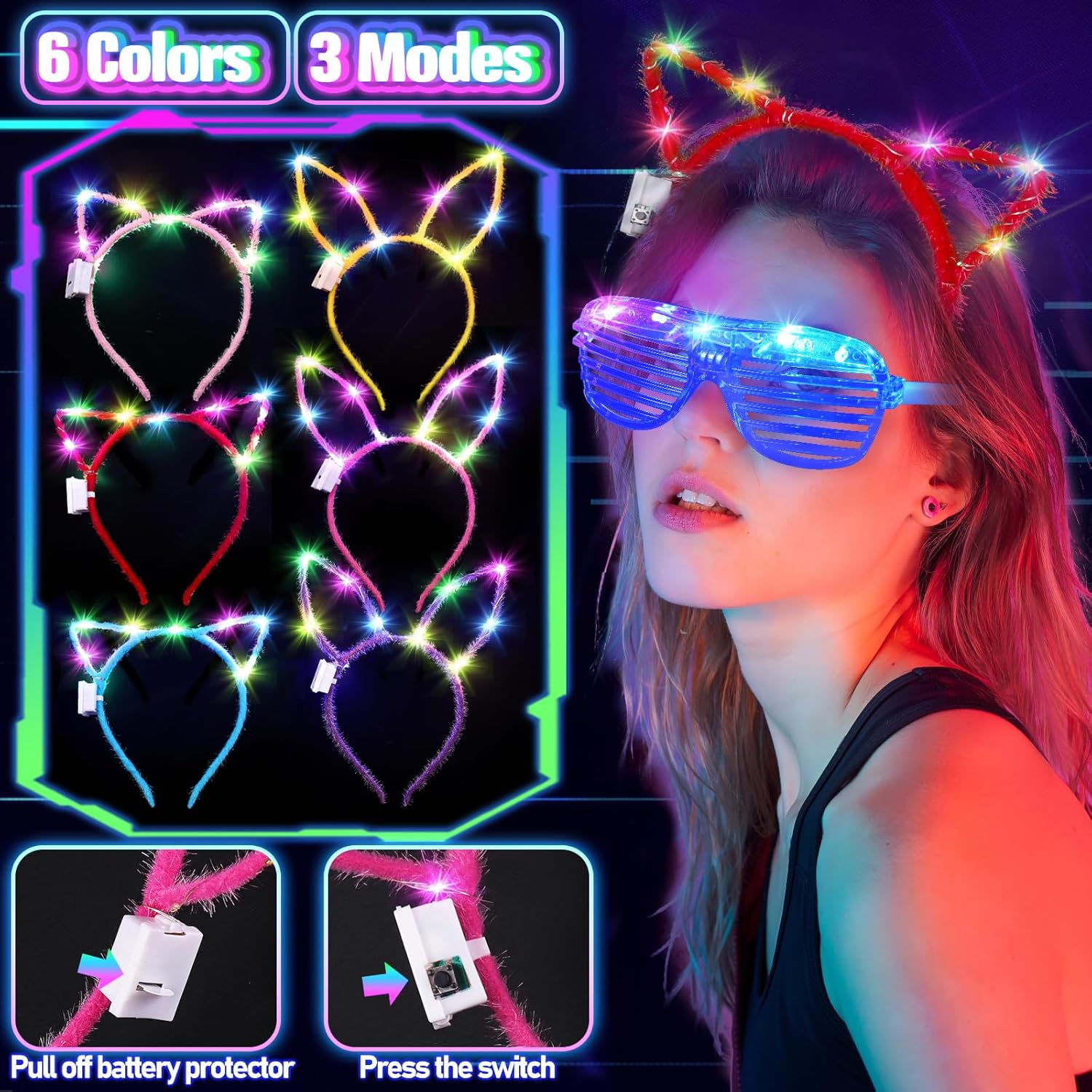 Thumbnail 4 de 150PCS Glow in the Dark Party Supplies Pack