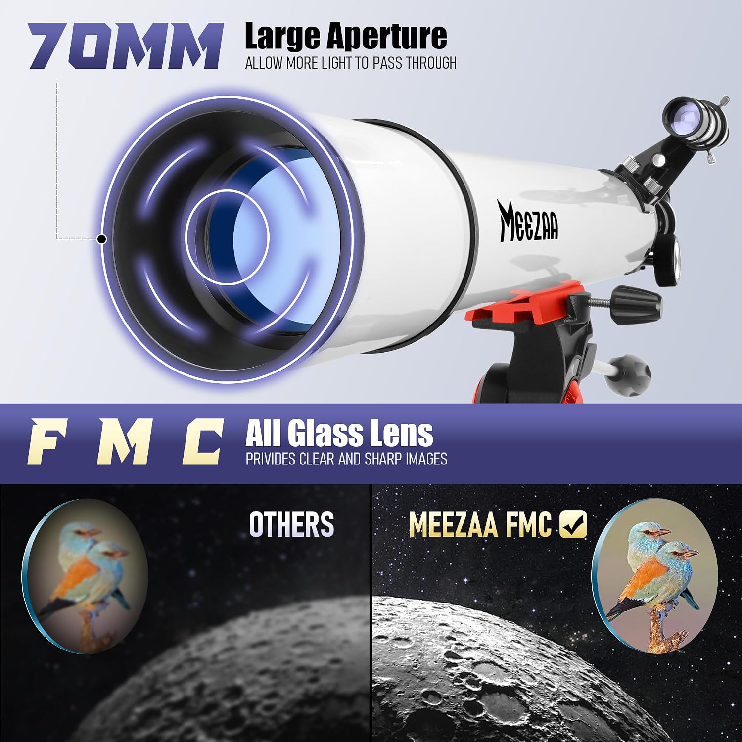 Detalle 2 de MEEZAA Télescope 70 mm pour débutants