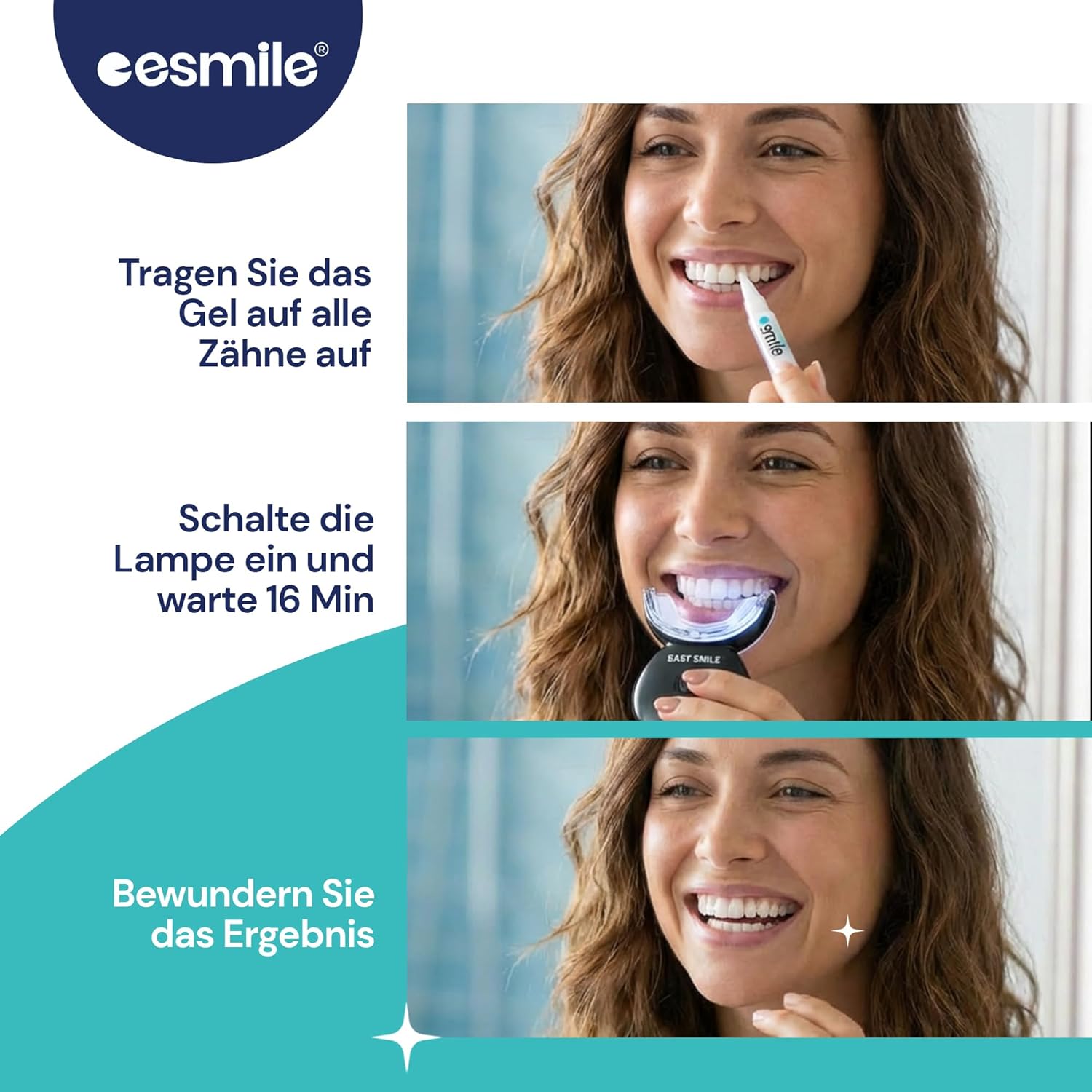Thumbnail 6 de EASY SMILE: Professionelles Zahnaufhellungs-Kit mit 16X LED-Licht – 3 Bleaching-Gele für Zu-Hause