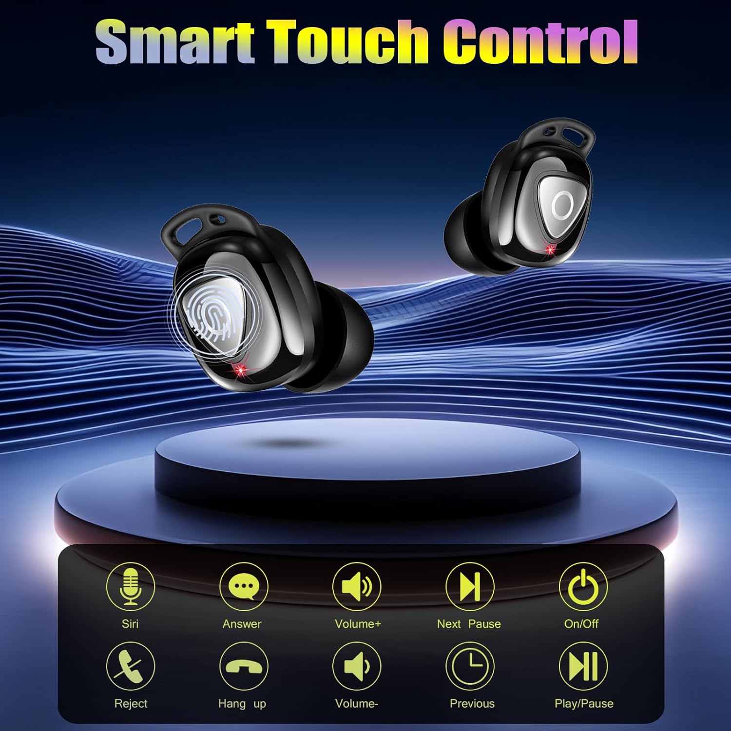Detalle 2 de Bluetooth Kopfhörer In Ear – kabellos mit 5.4, ENC Noise Cancelling, IP7 Schutz und drehbarem Ladecase