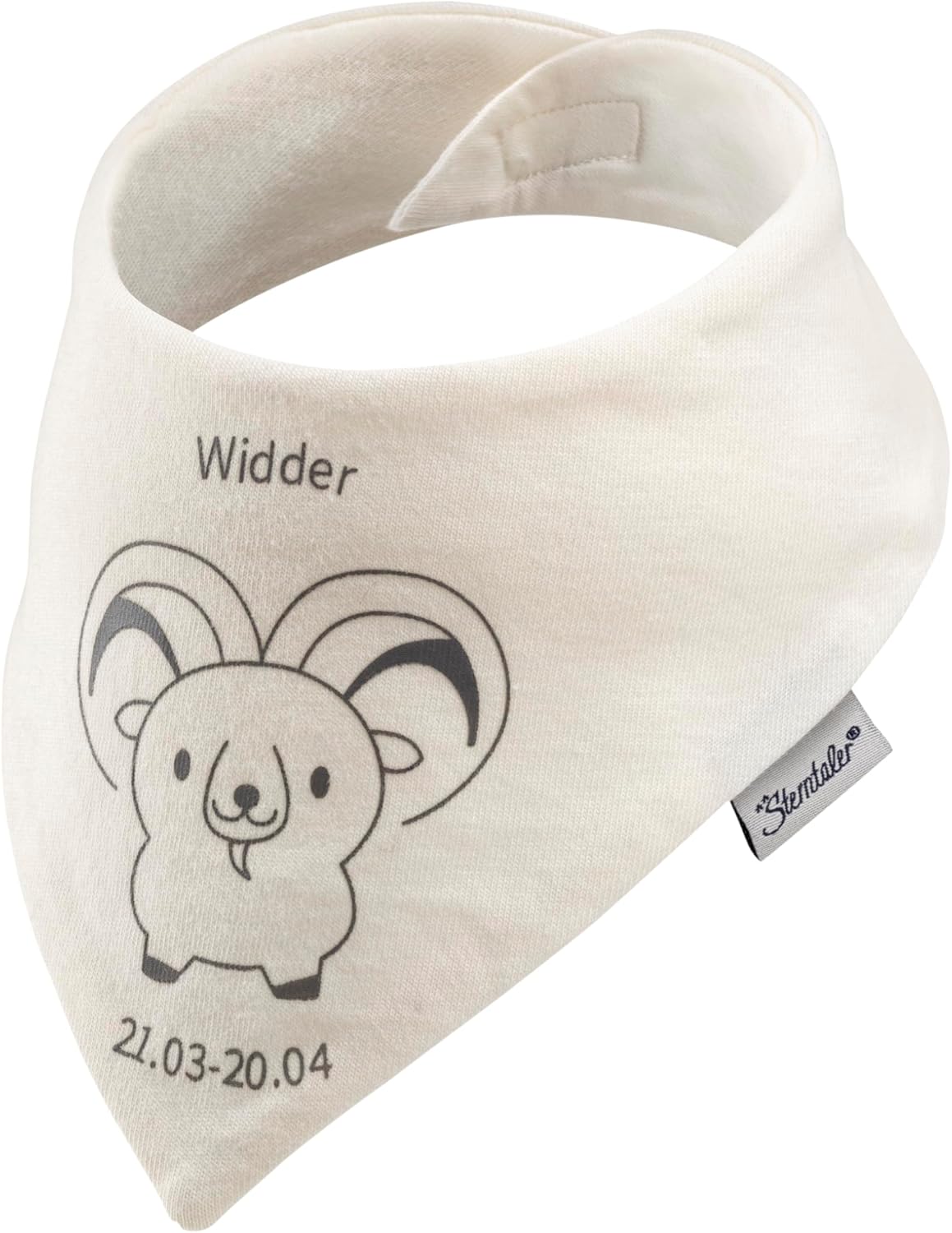 Sterntaler Baby Halstuch Sternzeichen (Waage) Ecru – unisex mit Klettverschluss