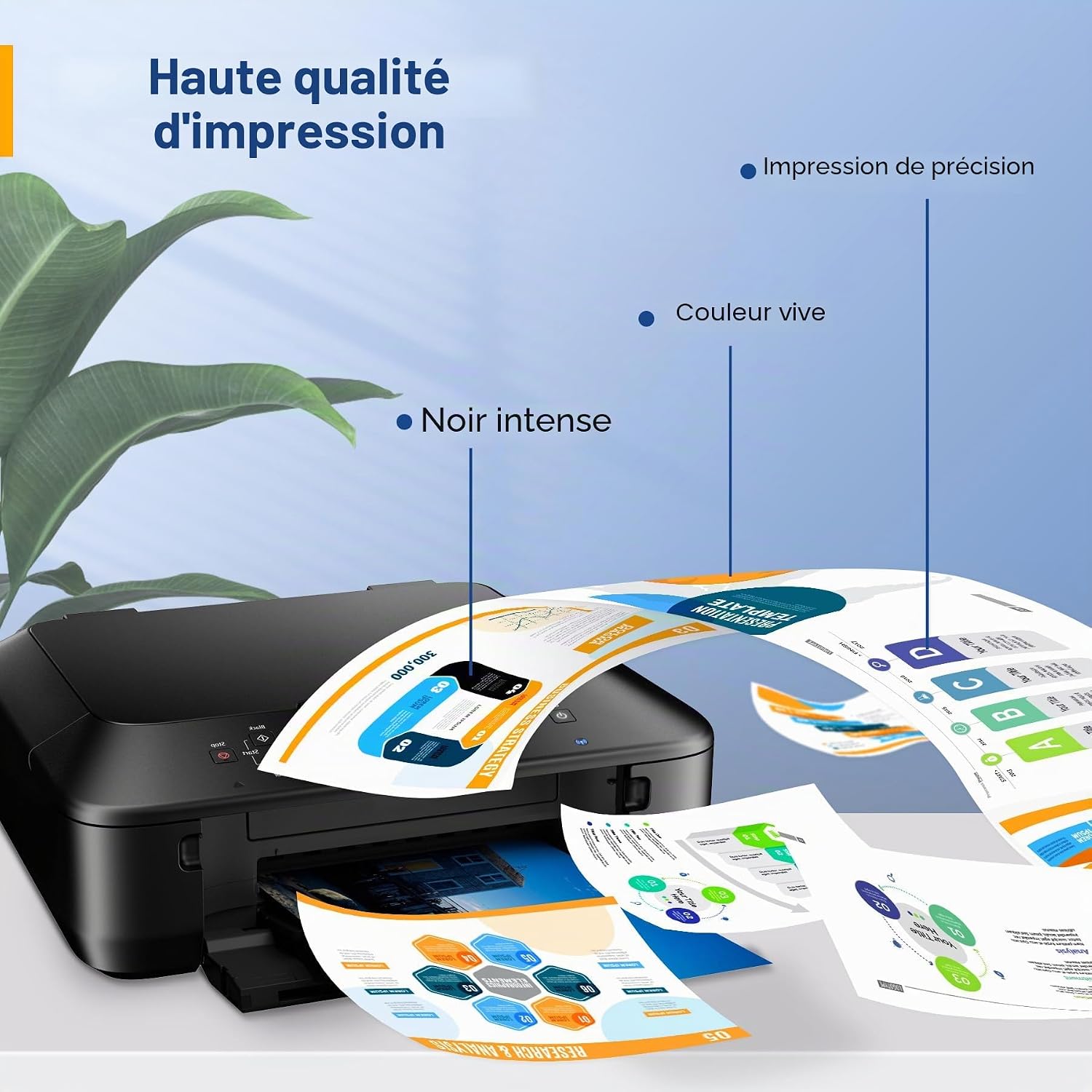 Detalle de Palmtree 570 571 XL, cartouche compatible pour Canon, 20 pièces