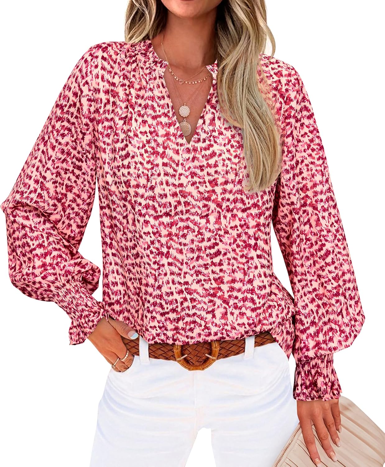 Thumbnail 5 de MASCOMODA Womens V Neck Floral Top