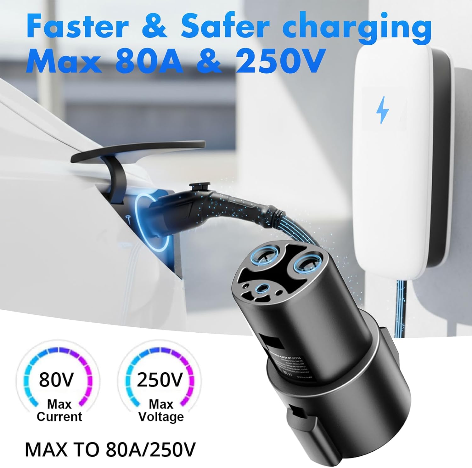 Thumbnail 1 de Hagibis J1772 Tesla adapter 80A charging