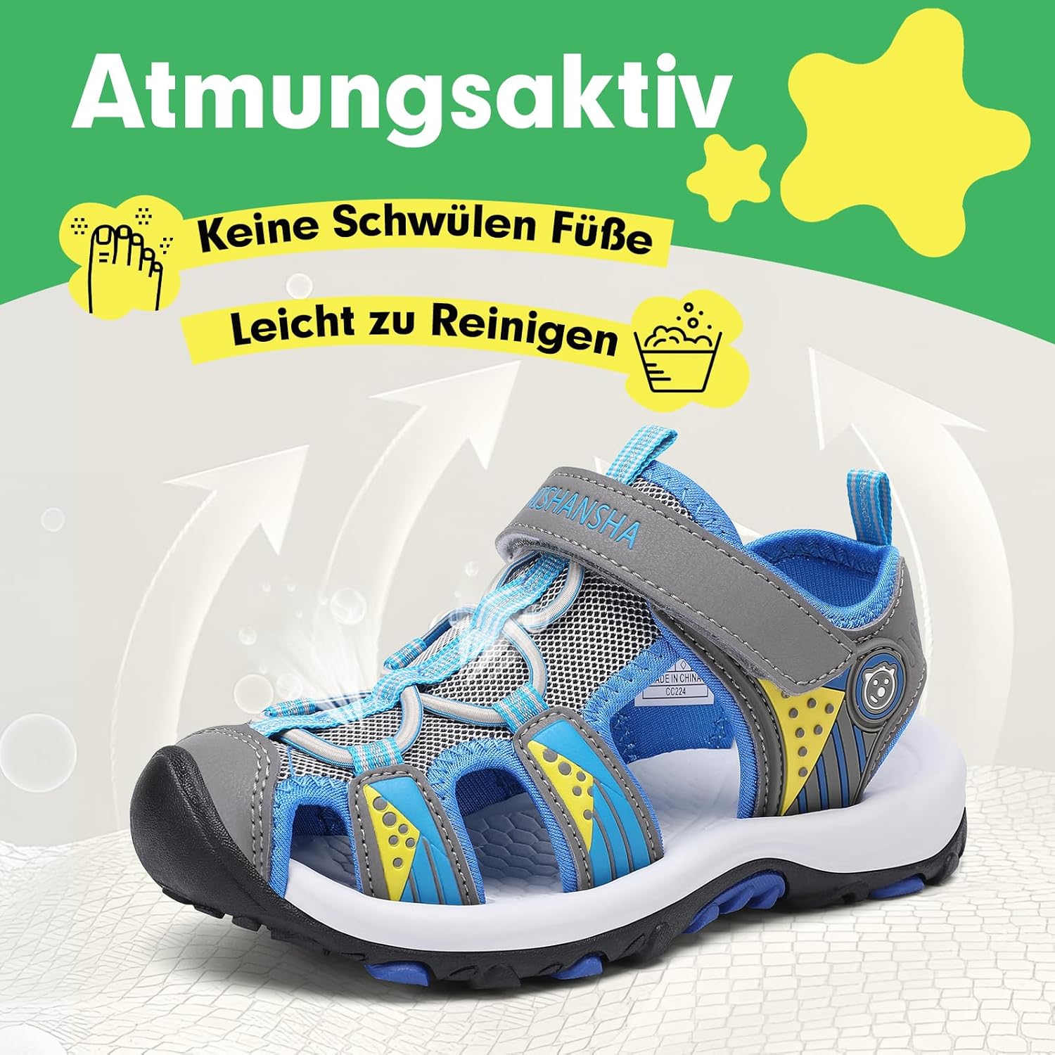 Thumbnail 2 de SAGUARO Geschlossene Sandalen Kinder Trekking – atmungsaktiv, robust und vielseitig