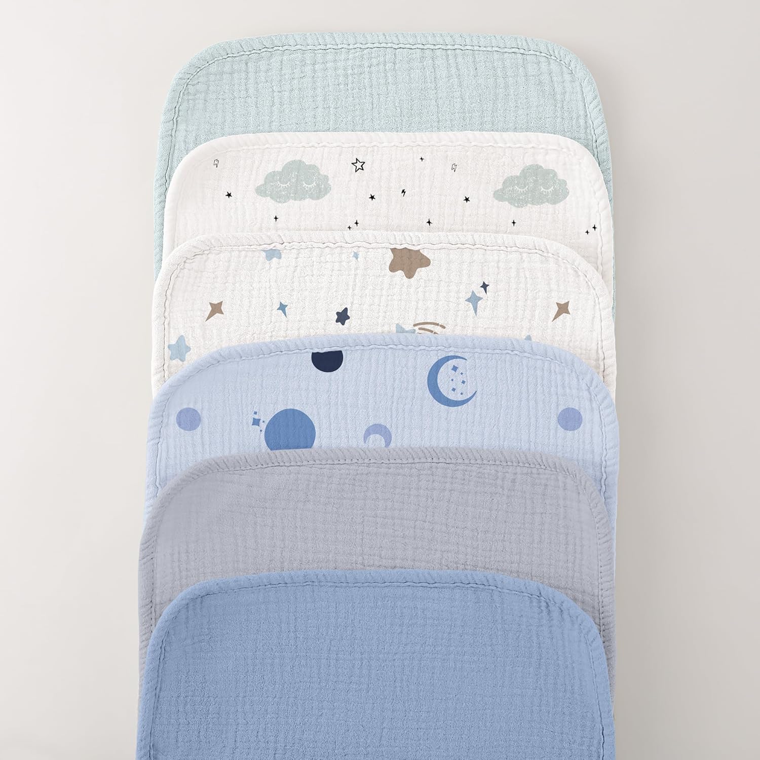 Thumbnail 2 de Bearmoss Moltontücher Baby – 6er Pack Spucktücher aus 100% Baumwolle, 50x25 cm