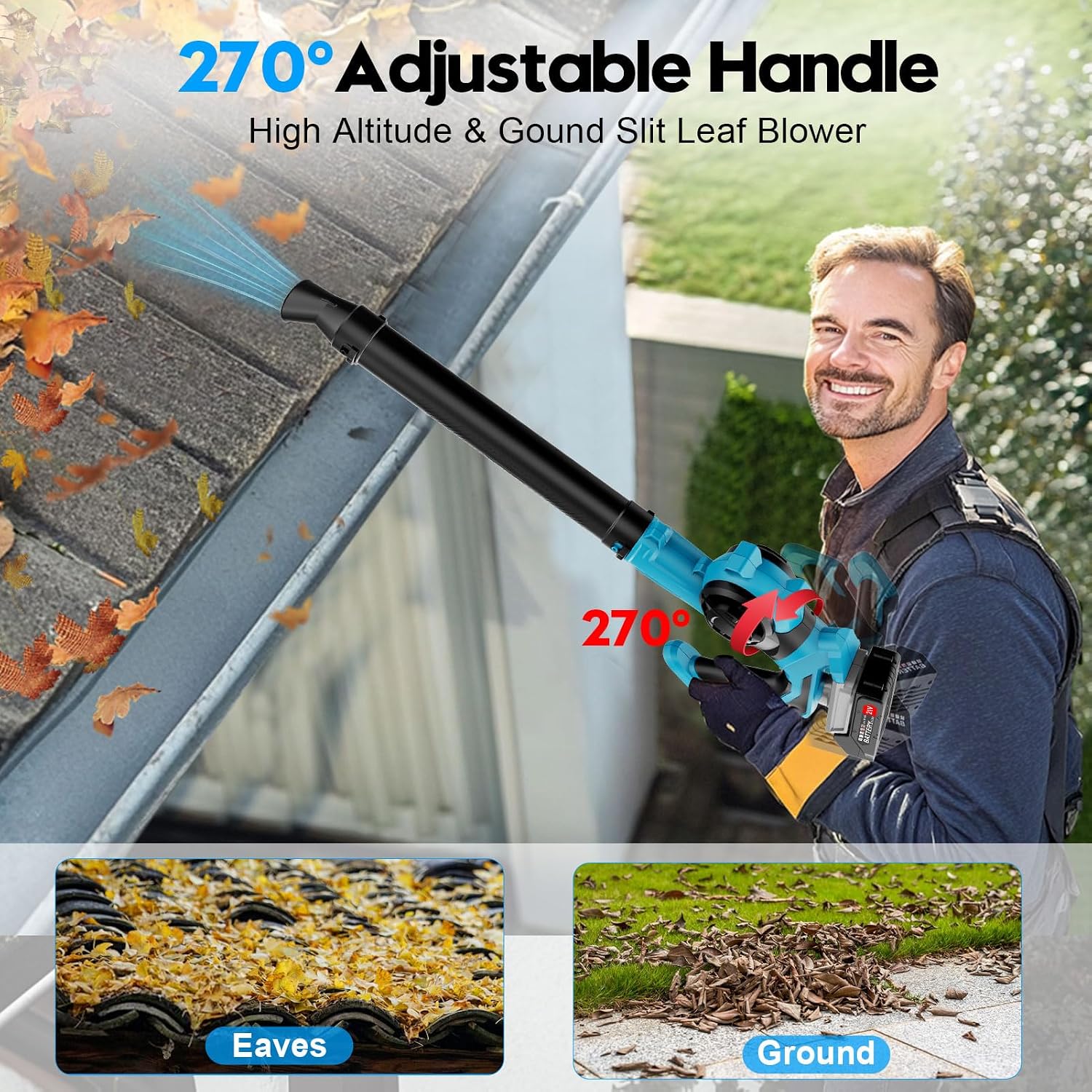 Thumbnail 6 de Leaf Blower Cordless 2ร3000mAh, 210 km/h ๐