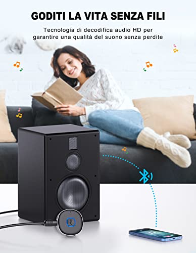Thumbnail 1 de Mohard Ricevitore Bluetooth 5.3, Mini Aux Auto con Jack 3.5mm – Versatilità senza fili per auto e casa