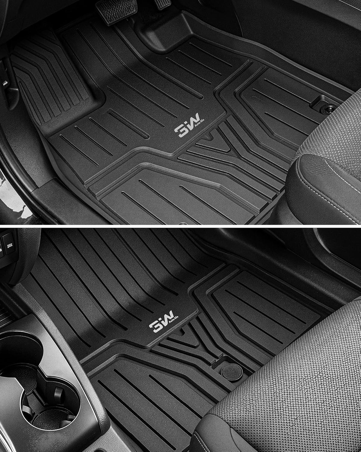 Thumbnail 3 de 3W All-Weather Floor Mats & Cargo Mat for 2026 Honda Passport — Custom Fit, Black