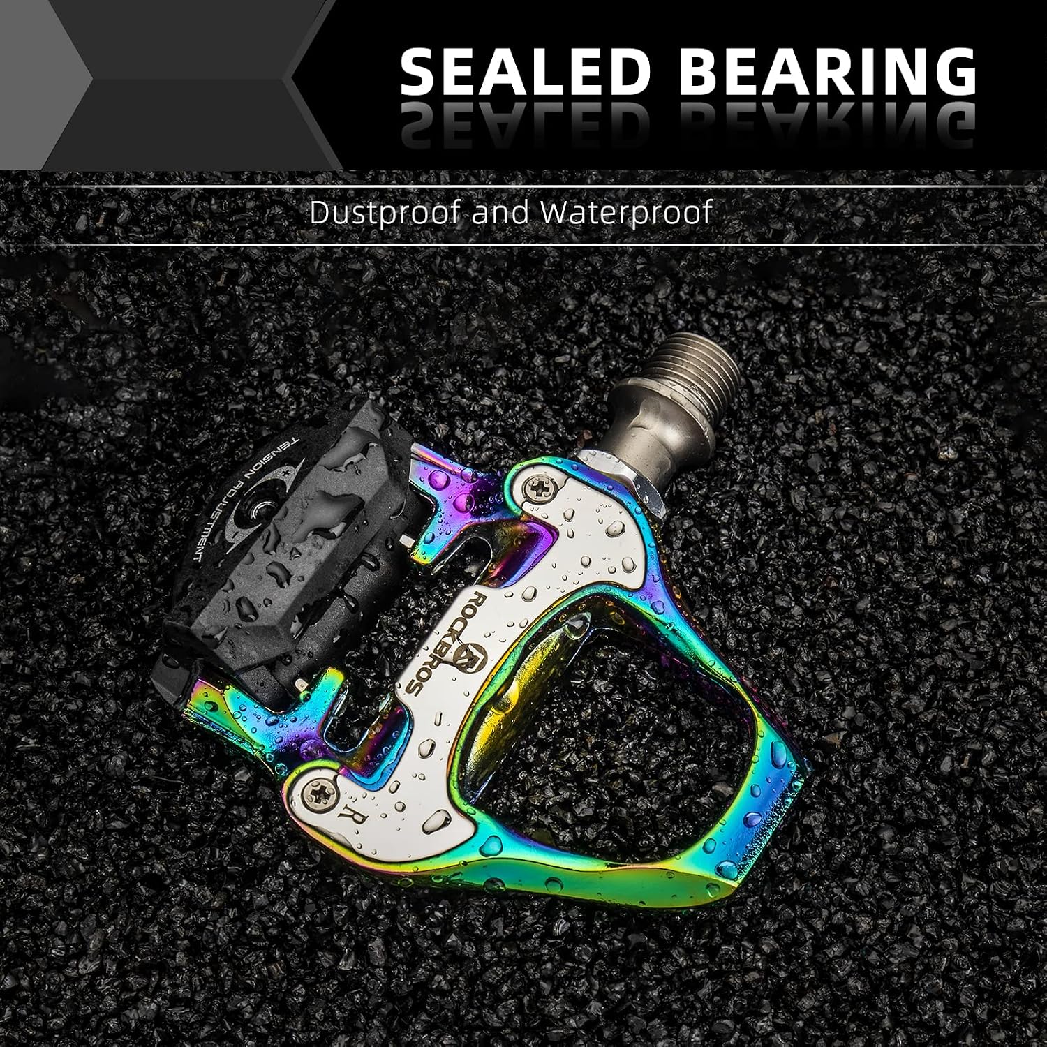 Thumbnail 2 de ROCKBROS clipless road bike pedals, 9/16-inch spindle