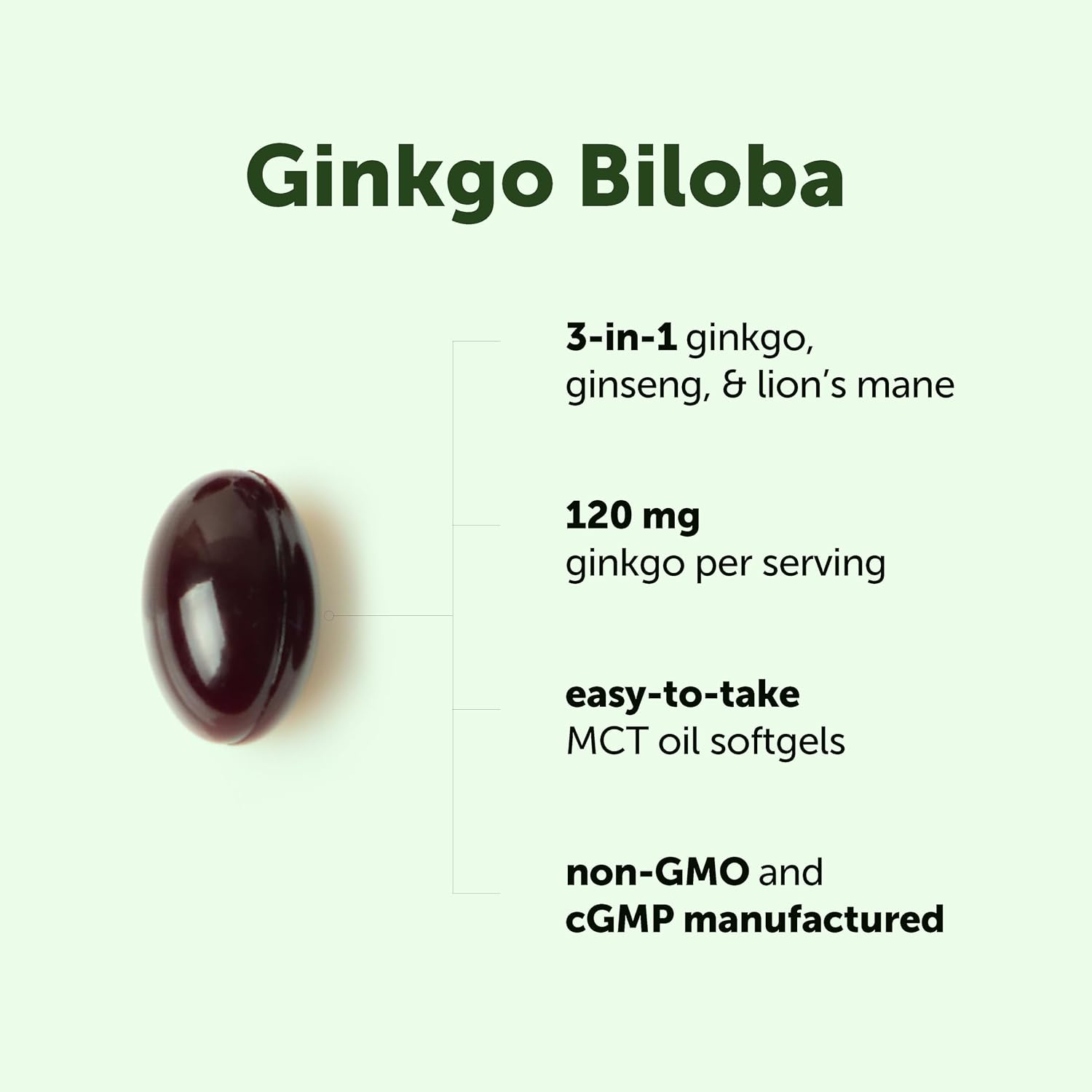 Detalle de Micro Ingredients Ginkgo Biloba Supplement, 400 Softgels