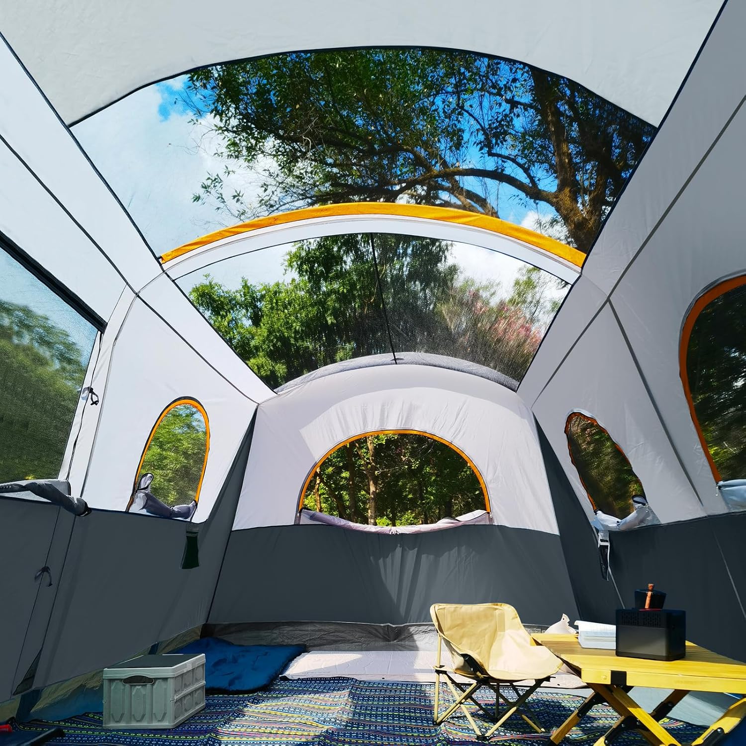 Thumbnail 4 de UNP Camping Tent 8 Person Waterproof Big Tunnel Tent with Screen Porch (20' x 9' x 80" H)
