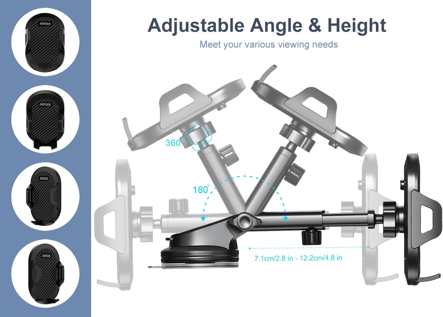 Thumbnail 4 de Arteck Car Mount 360° rotation for iPhone and Android