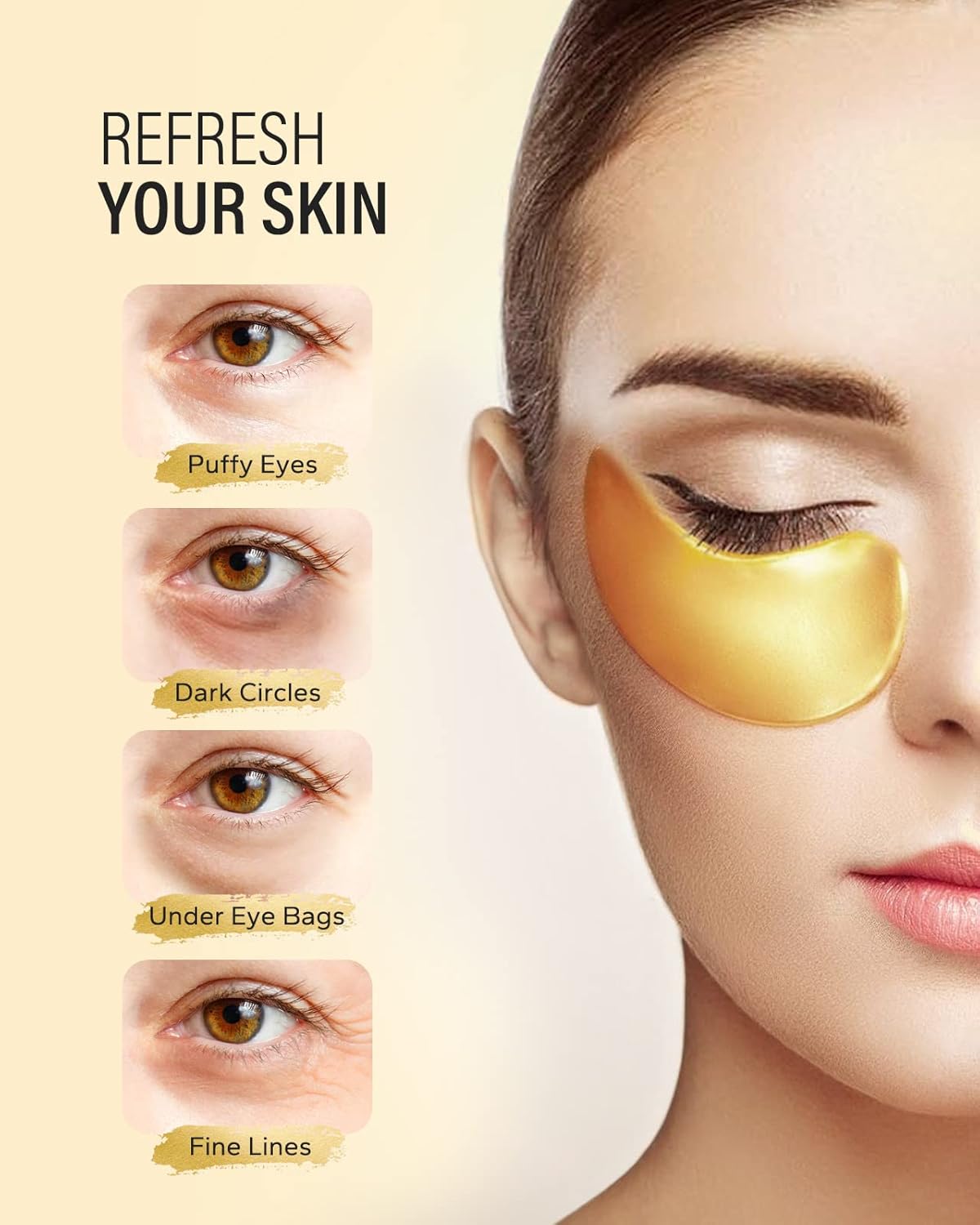 Thumbnail 1 de Maskiss 24k Gold Under Eye Patches 25 pairs