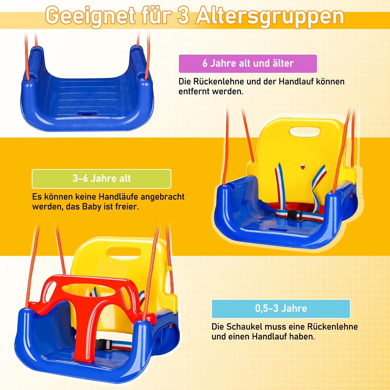 Detalle 1 de Ansobea Babyschaukel 3-in-1 50 kg
