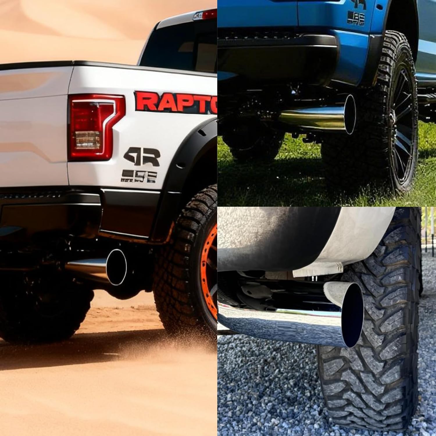 Thumbnail 5 de Universal 5" to 6" Exhaust Elbow Pipe with Steel Clamp — Silver Chrome or Black Painted