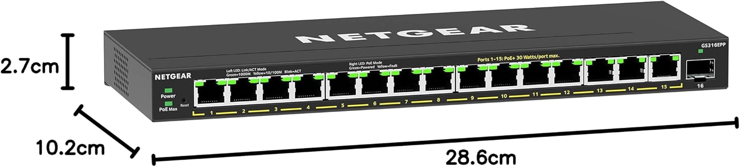 Thumbnail 6 de NETGEAR GS316EPP Switch 16 Port PoE