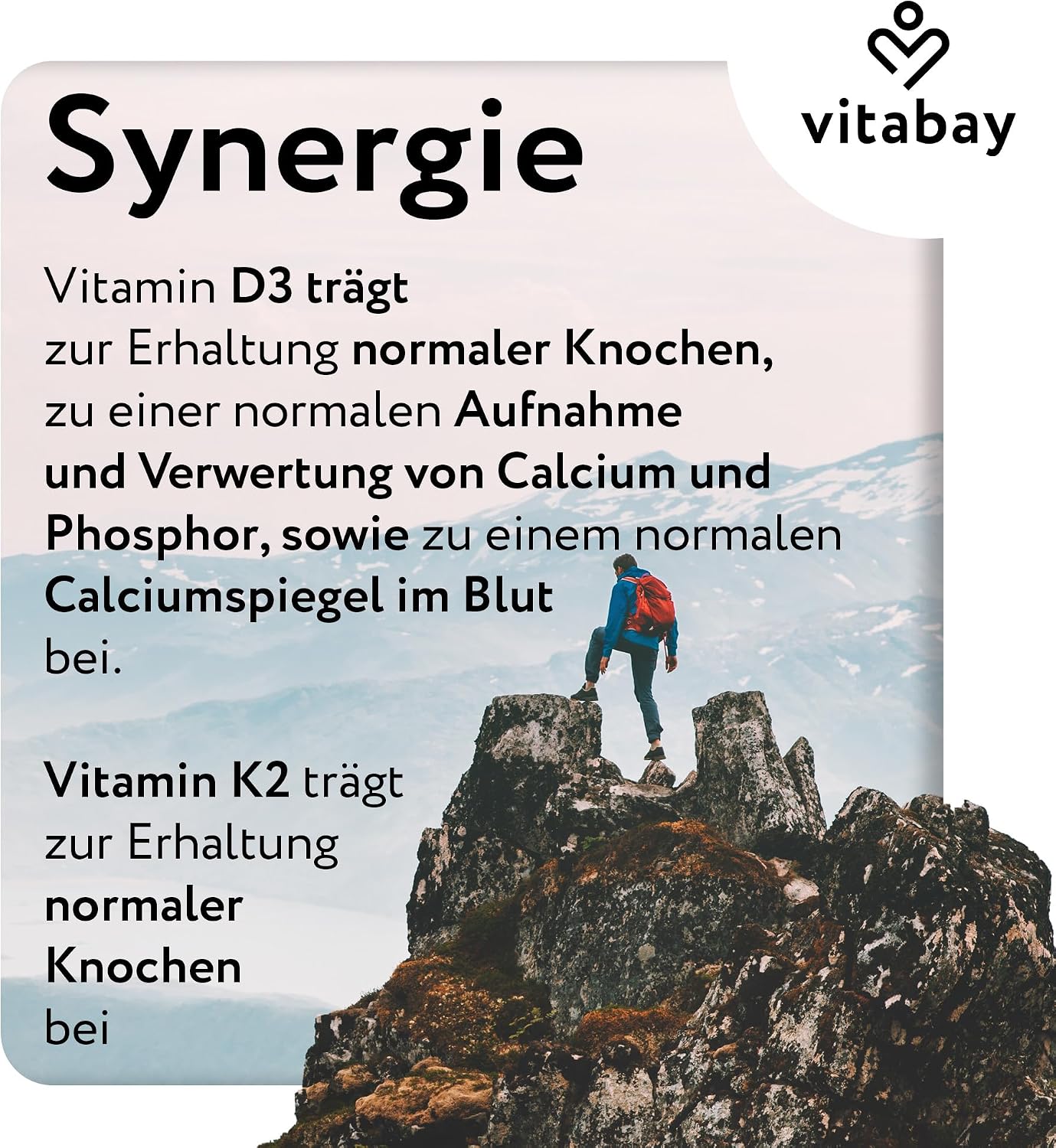 Thumbnail 6 de Vitabay Vitamin D3 + K2 Depot – 180 vegane Tabletten (10.000 IE D3) für die 10‑Tage‑Einnahme