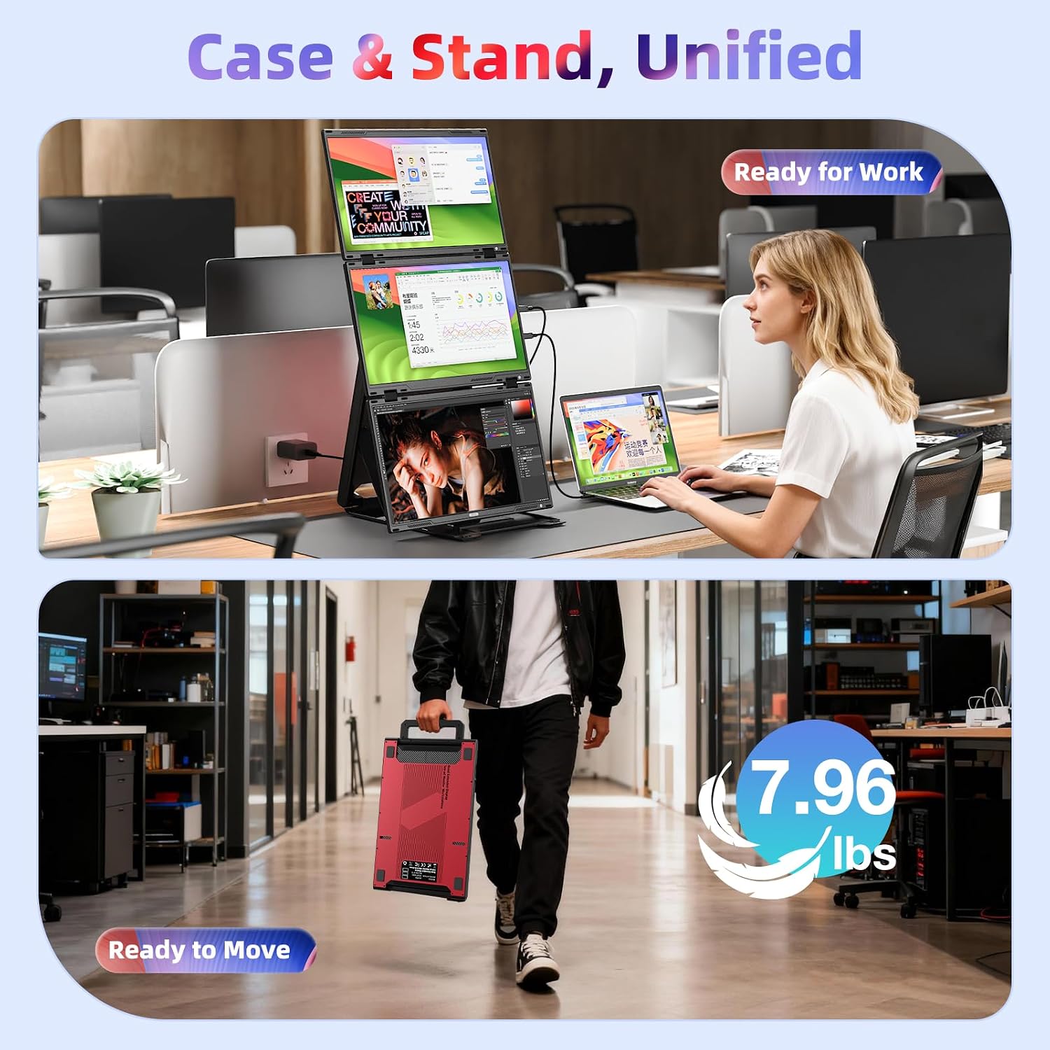 Thumbnail 6 de Quad Laptop Screen Extender 15.6" 30" Combined