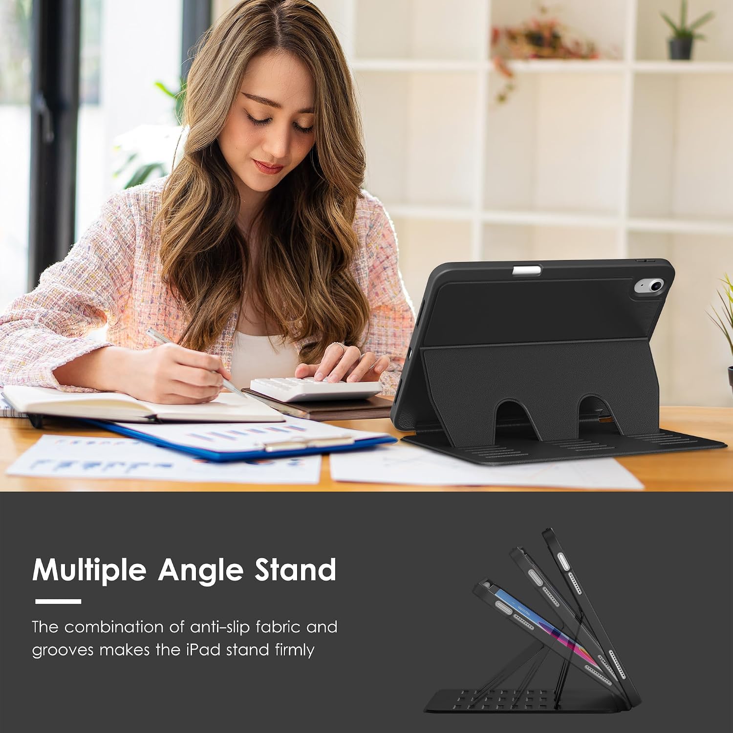 Detalle de VIKESI iPad Case for A16 11-inch and 10th Gen 10.9-inch, Magnetic Stand