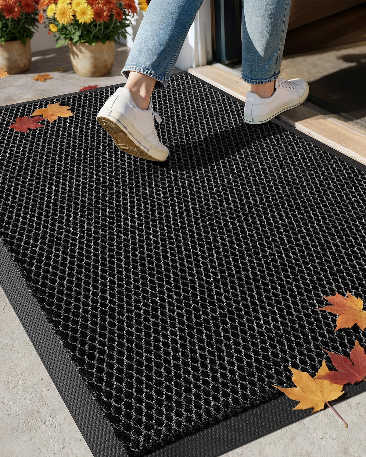 COLOR&GEOMETRY High Stretch Silk Doormat 43x76cm 🧽
