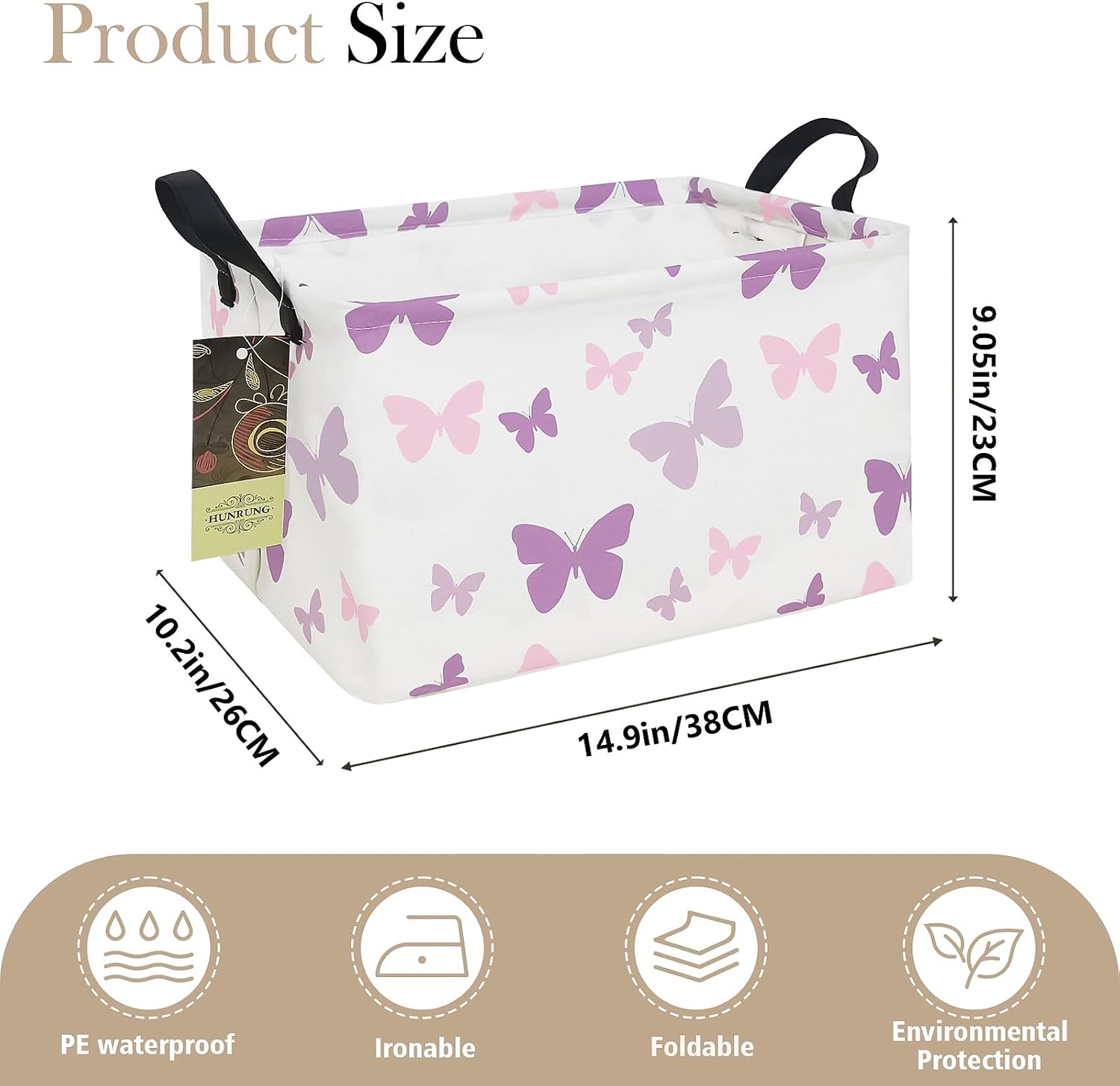 Thumbnail 5 de HUNRUNG Canvas Storage Basket