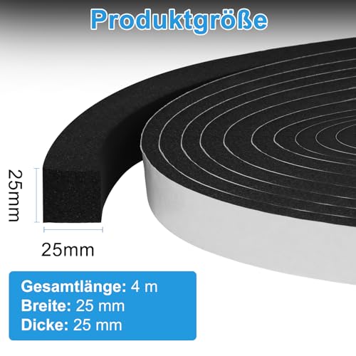 Thumbnail 1 de Storystore selbstklebendes Schaumstoff-Dichtungsband, 25 × 25 mm, 4 m