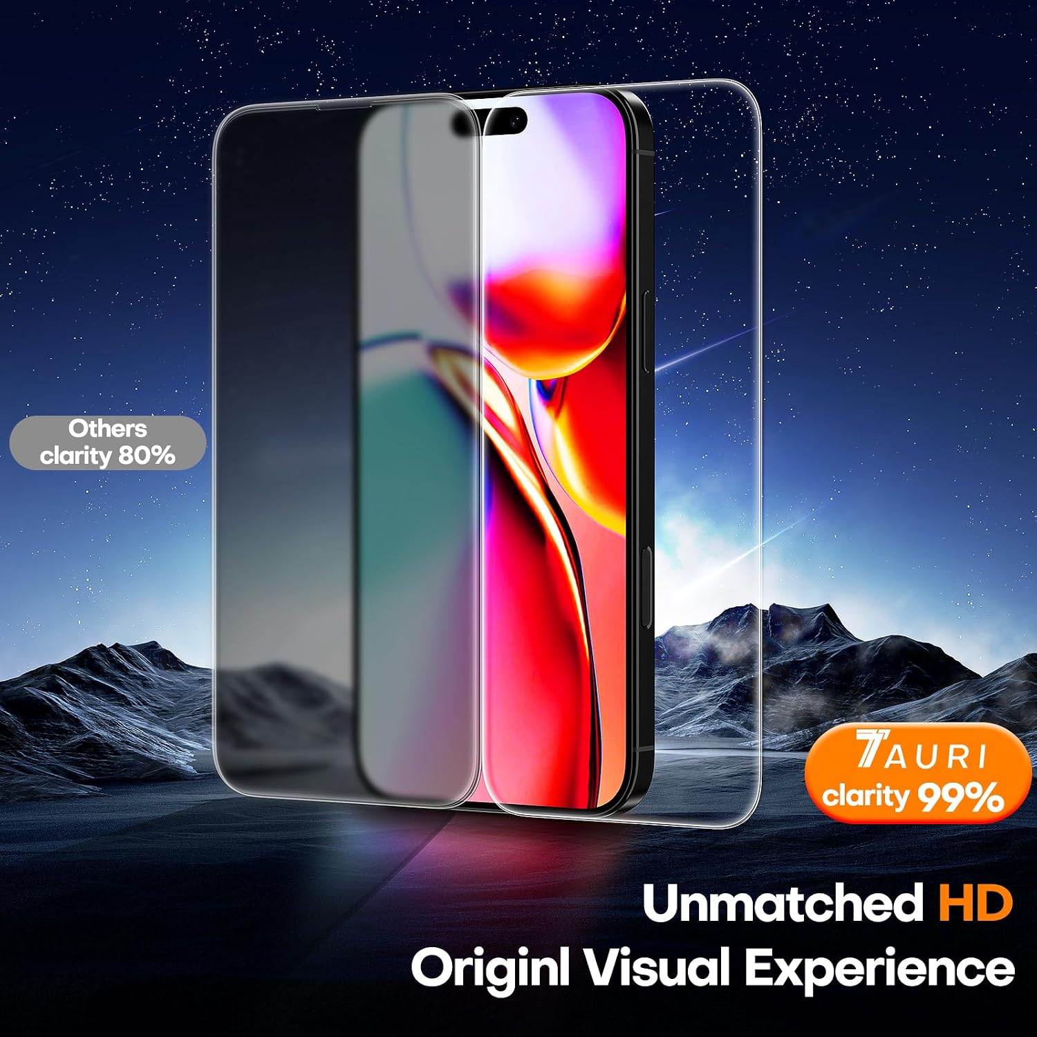 Thumbnail 3 de TAURI 4-in-1 Tempered Glass Screen Protector for iPhone 16 (3-Pack + Installation Tool)