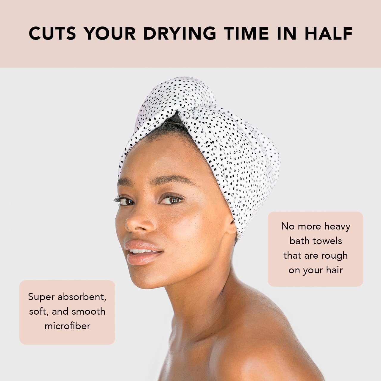 Thumbnail 6 de Kitsch asciugamano in microfibra per capelli da donna ad asciugatura rapida (turbante) per capelli lunghi