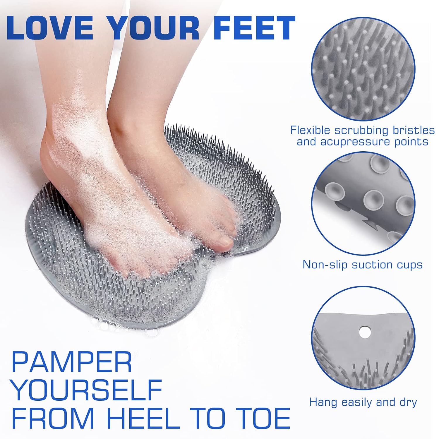 Detalle 2 de Shower foot scrubber mat 9x11.8 inch