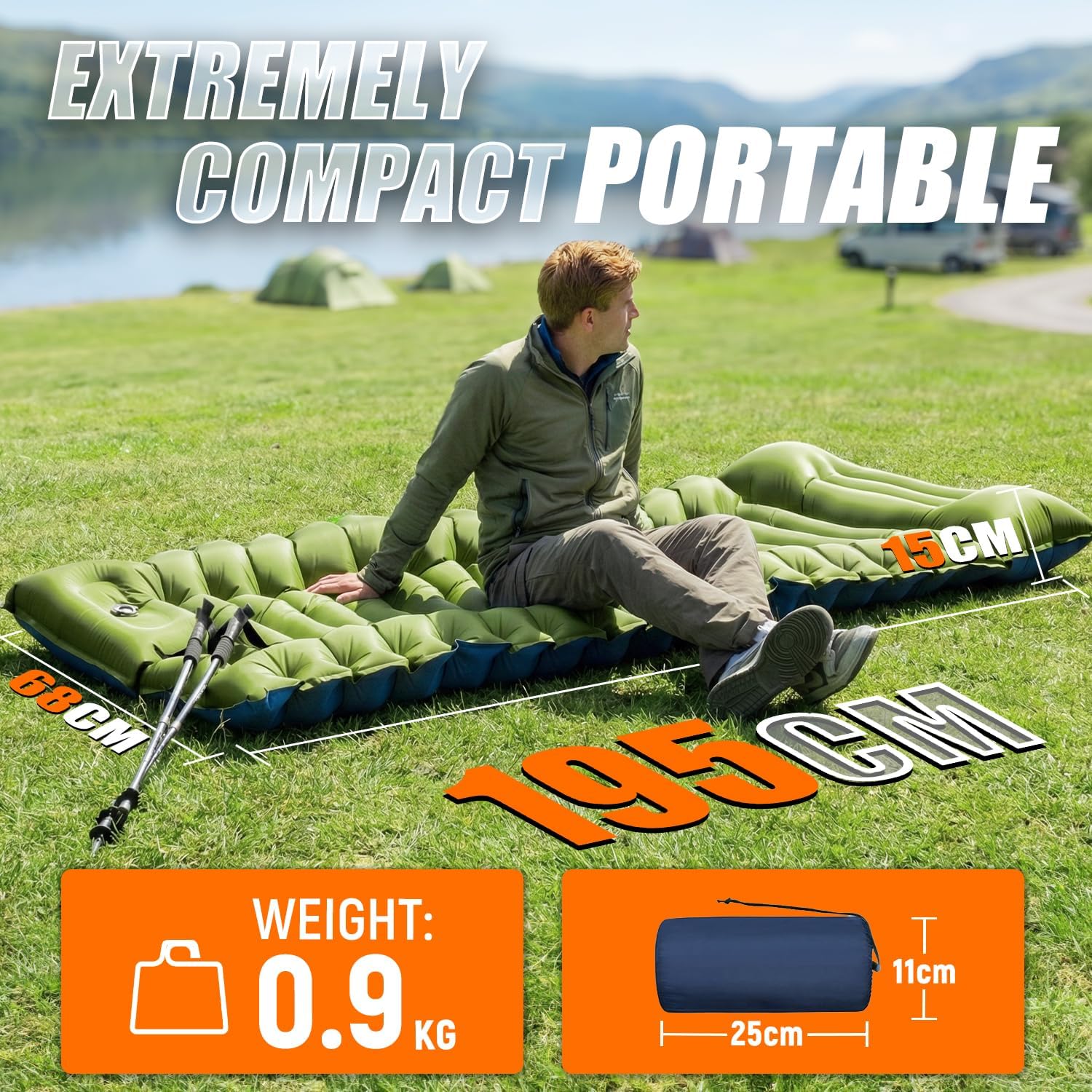 Detalle de Yuzonc Camping Sleeping Pad 195 x 68 cm