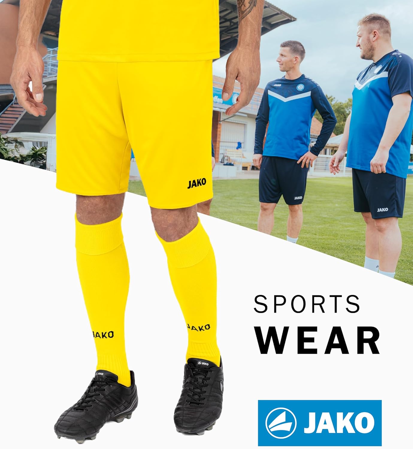 Detalle de JAKO Manchester 2.0 Sporthose Herren kurz – feuchtigkeitstransportierend aus 100% Polyester mit elastischem Bund