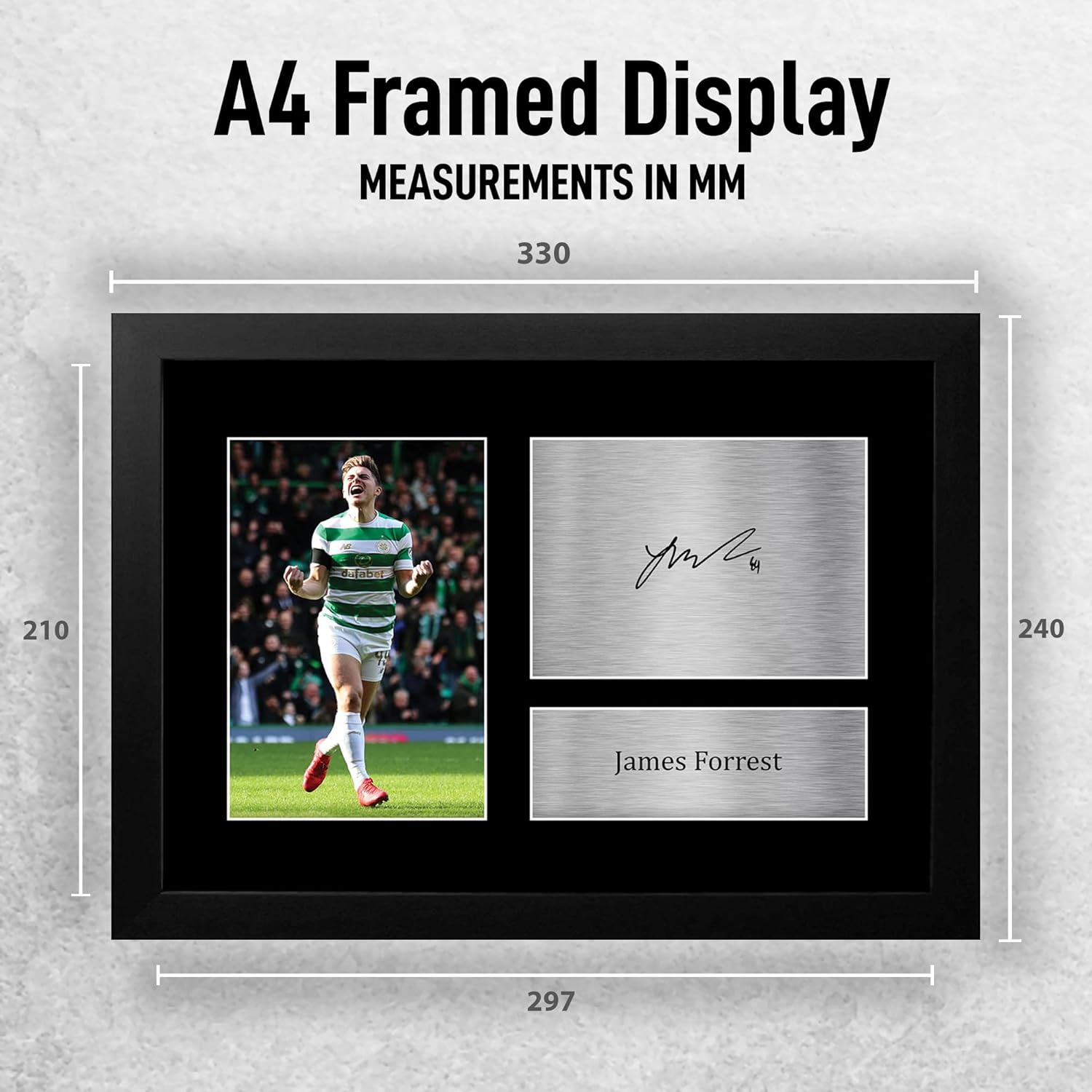 Thumbnail 1 de HWC Trading FR A4 James Forrest Celtic gifts framed printed autograph picture (A4)
