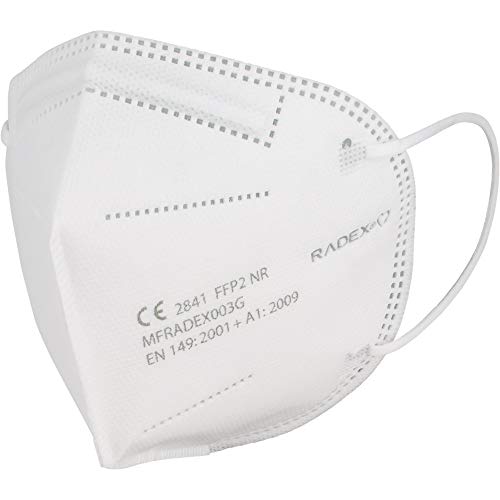 Detalle 2 de Grafoplas I Pack de 25 Mascarillas FFP2 Blancas de Radex – Protección Premium y Comodidad