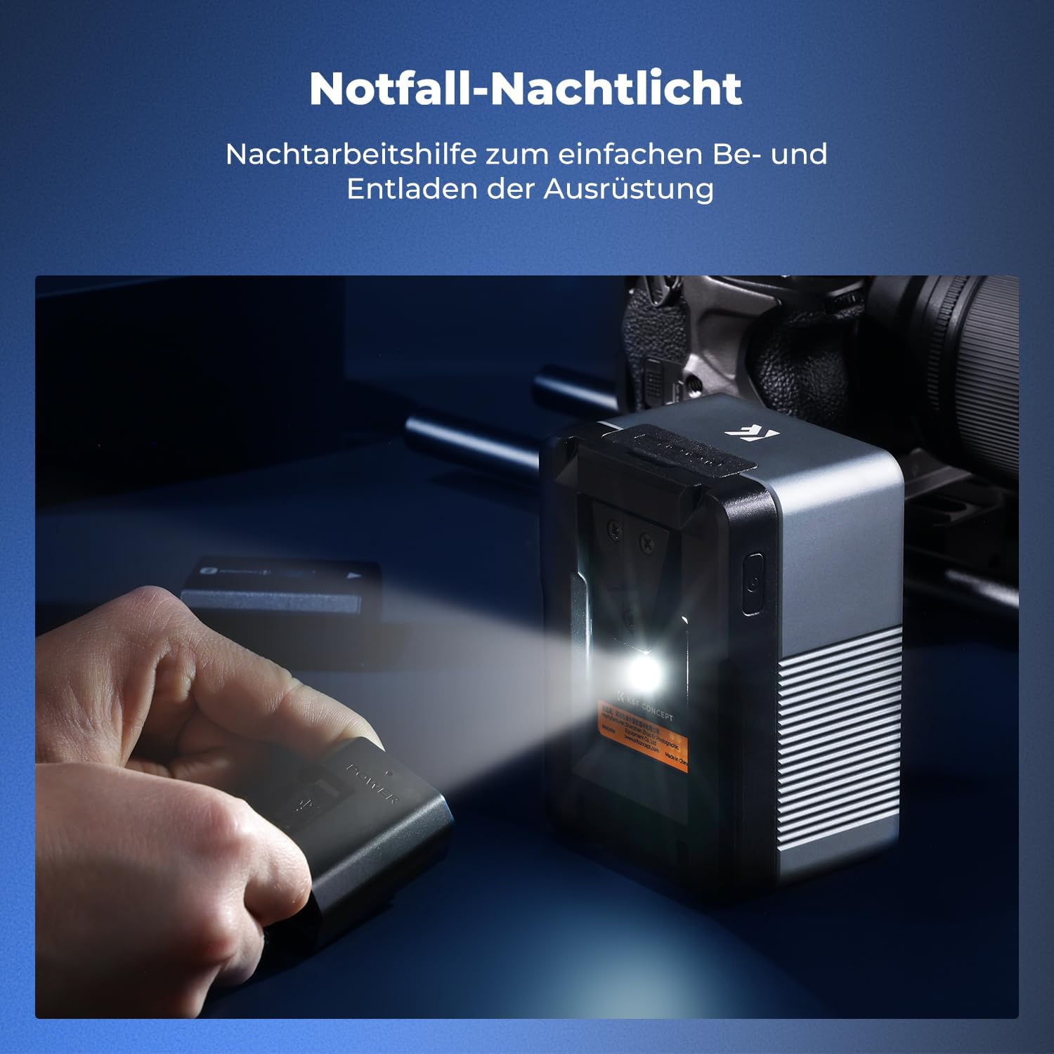 Thumbnail 5 de K&F CONCEPT V Mount Battery KF-V99 Pro – 99Wh/6700mAh inkl. PD 100W USB-C Schnellladung und Multi-Output