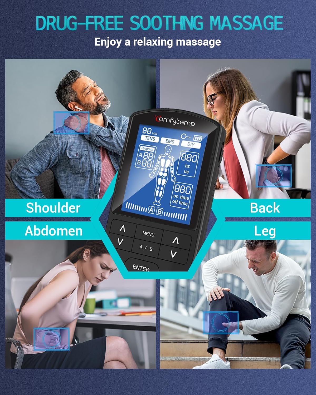 Detalle de Comfytemp Dual Channel TENS Machine for Muscle Stimulation