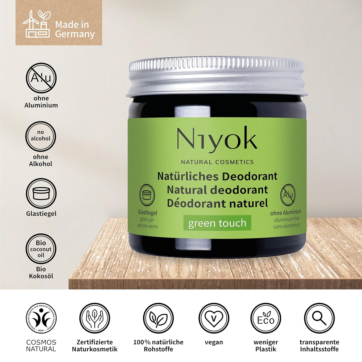 Detalle de Niyok Green Touch Deocreme 40 ml