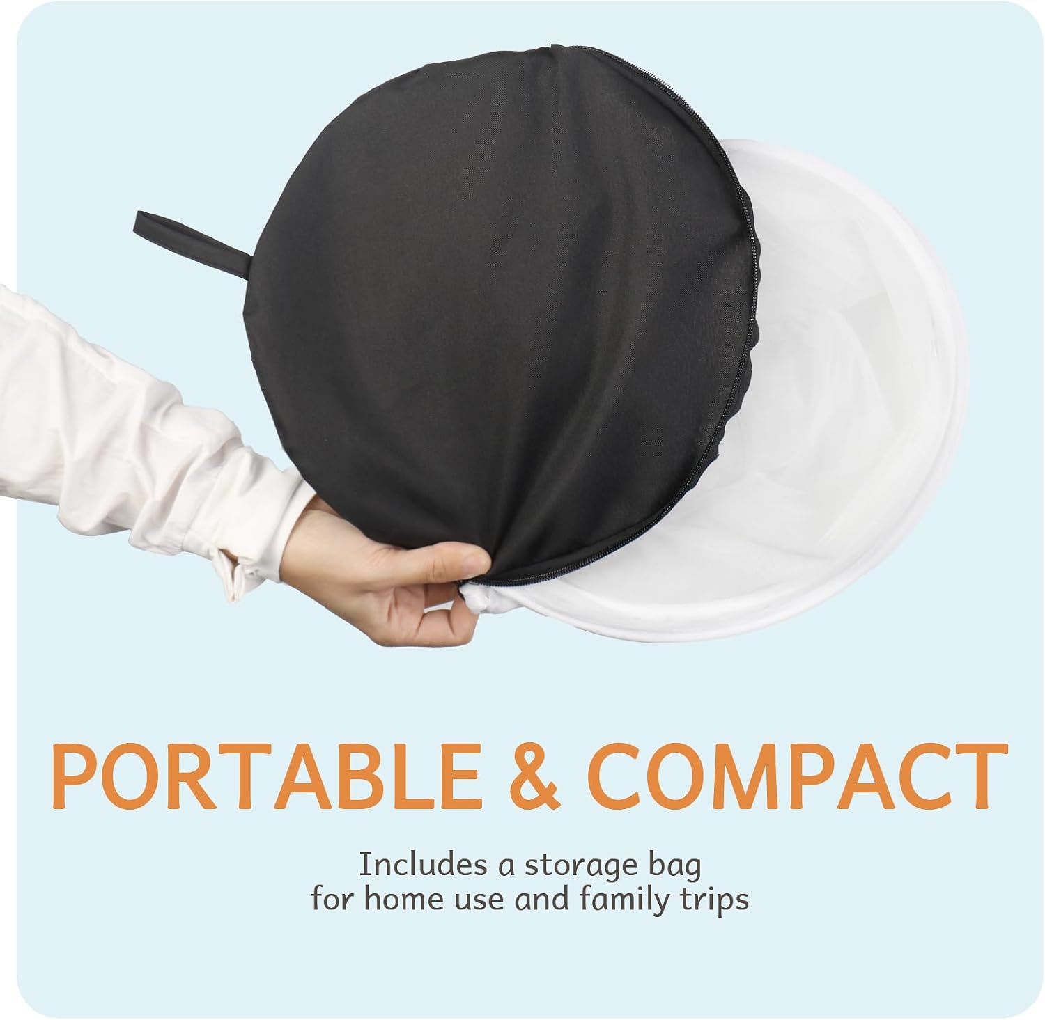 Detalle 1 de BEBONO Pack and Play Mosquito Net Cover with 2-Way Zipper