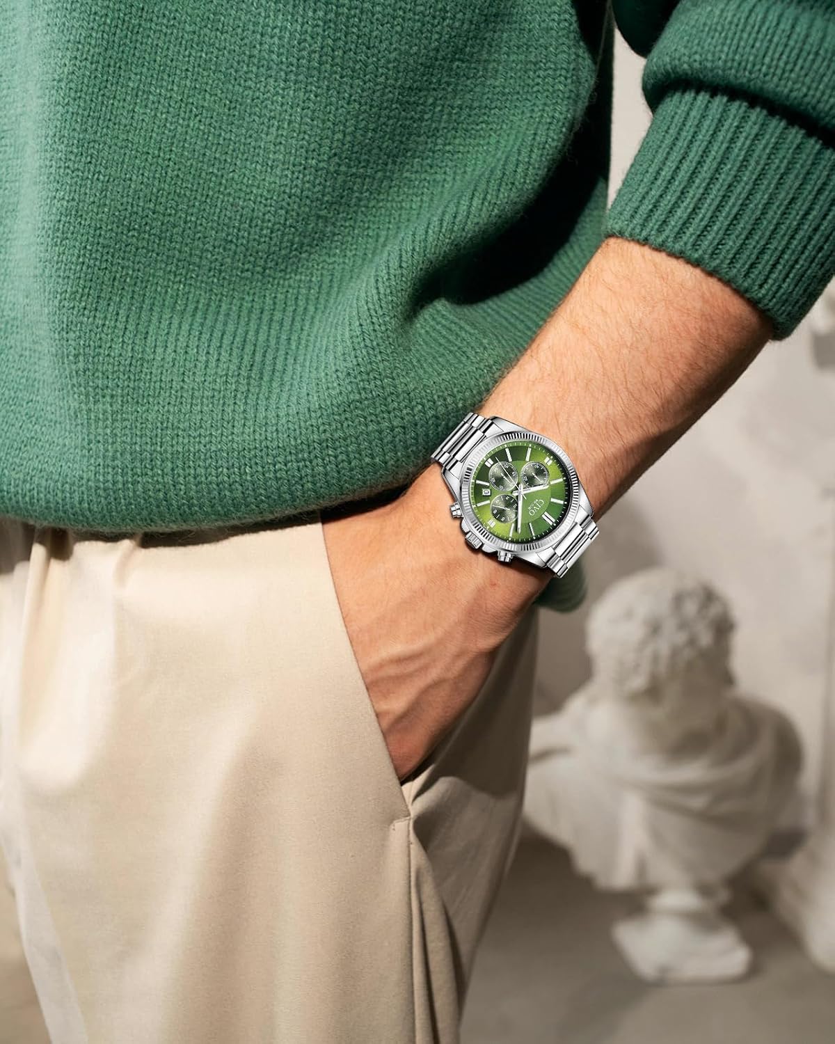 Thumbnail 6 de CIVO Chronographenuhr Herren Edelstahl 41 mm