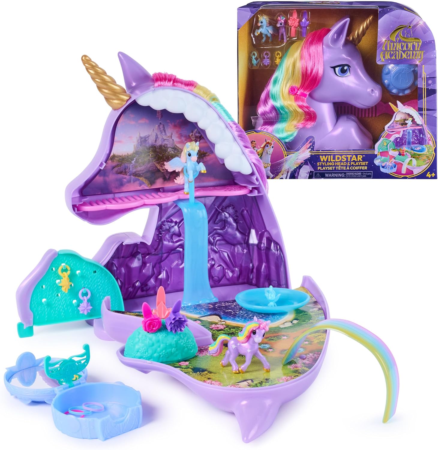 Unicorn Academy Wildstar Styling Head Playset, Multicoloured Plastic
