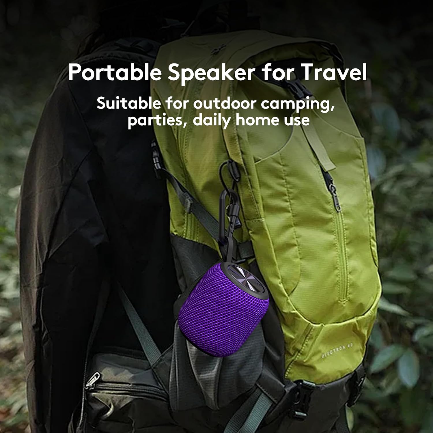 Detalle de FIGMASU Bluetooth Speaker M7: Portable Dual-Driver 360° Sound with IPX7