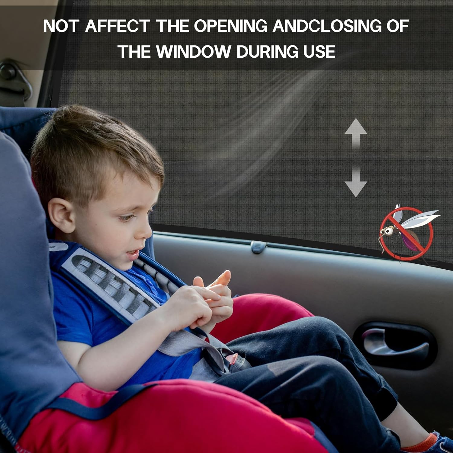 Detalle de CNMTCCO 2 Pezzi Tendine Parasole Auto Bambini: protezione UV, aria fresca e privacy per i sedili posteriori