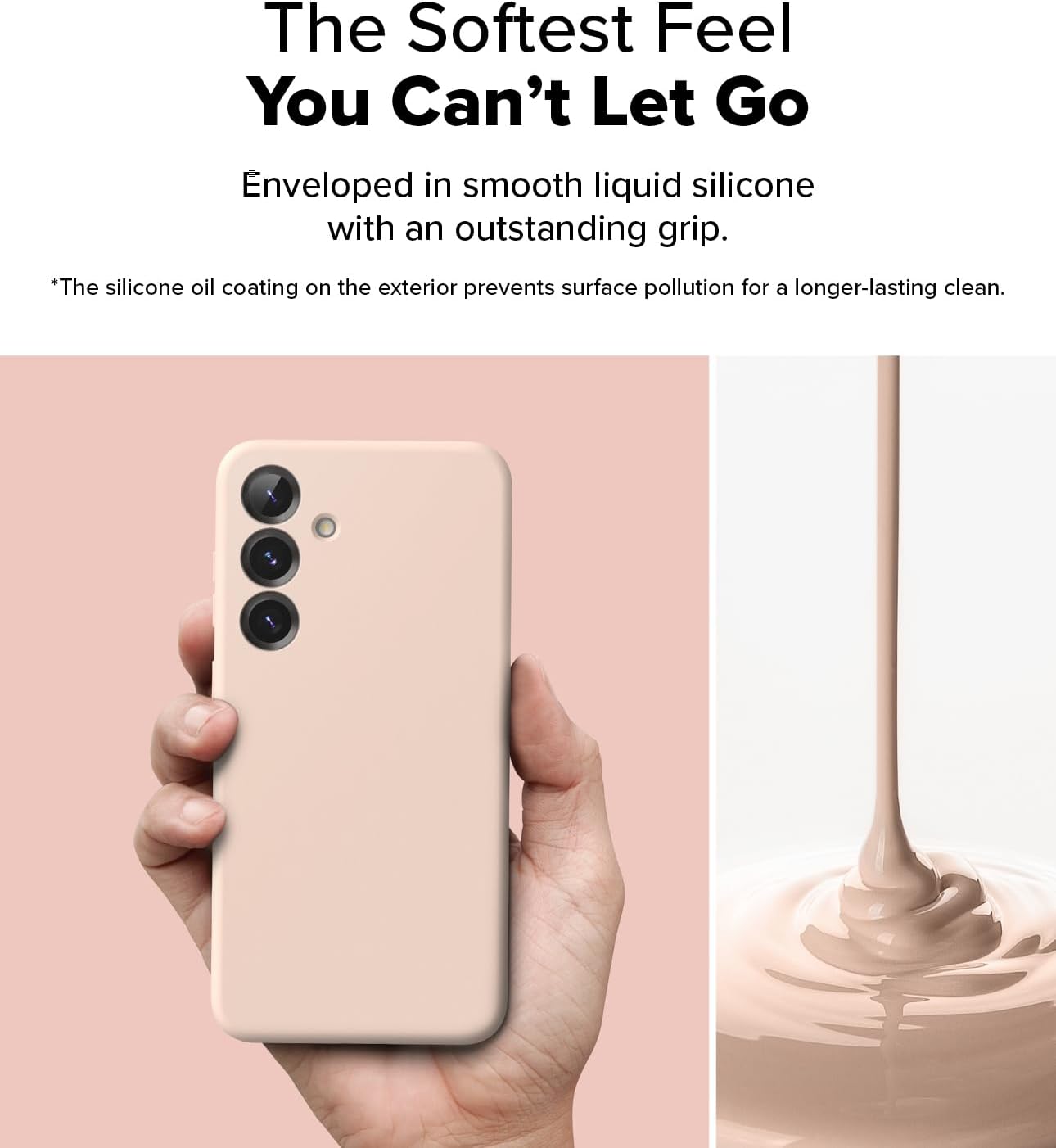 Detalle 2 de Ringke Silicone Magnetic Case for Samsung Galaxy S25 Plus – Pink Sand