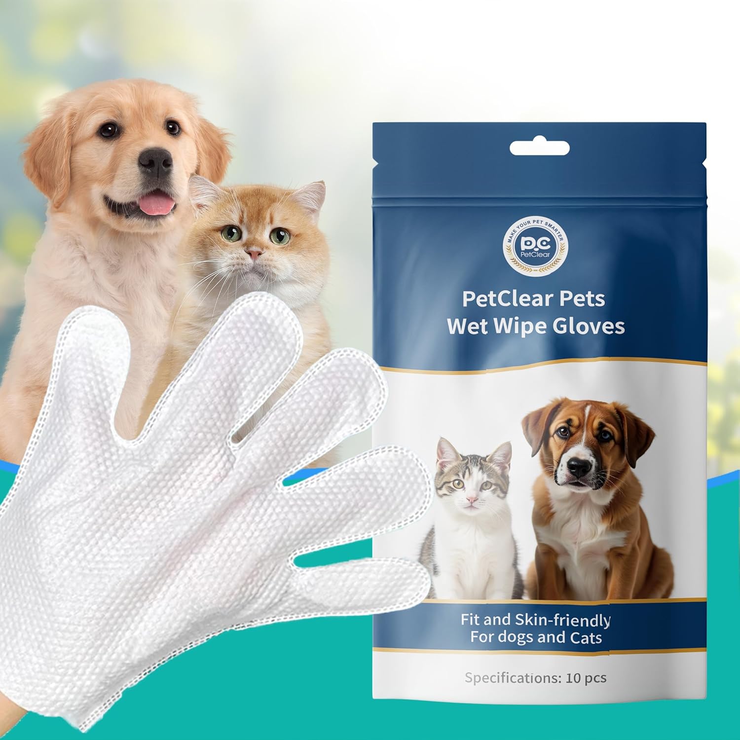 PCpetclear Fellpflegetücher 10 Stück 🐾